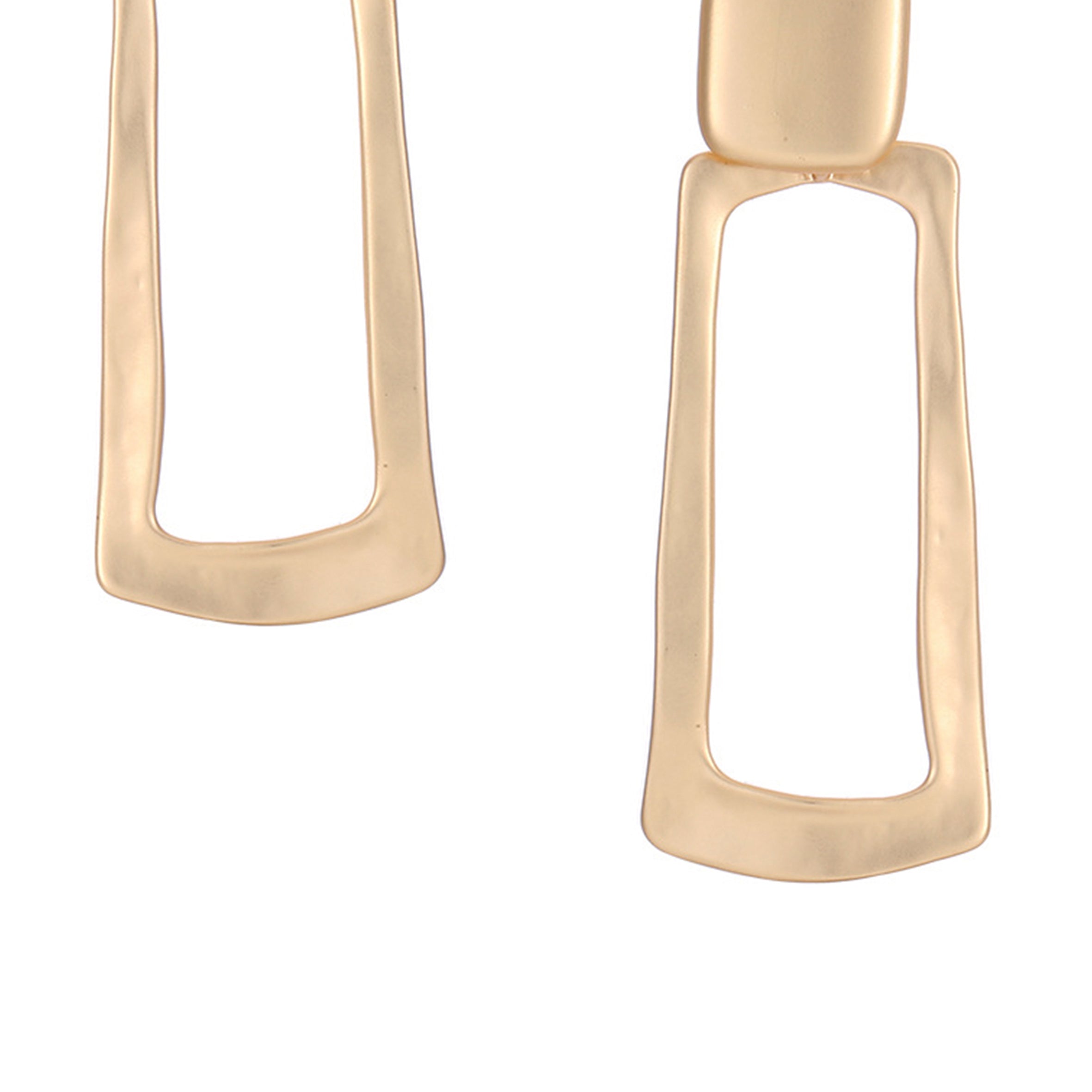 Pendientes rectangulares de aleación con clip E6599