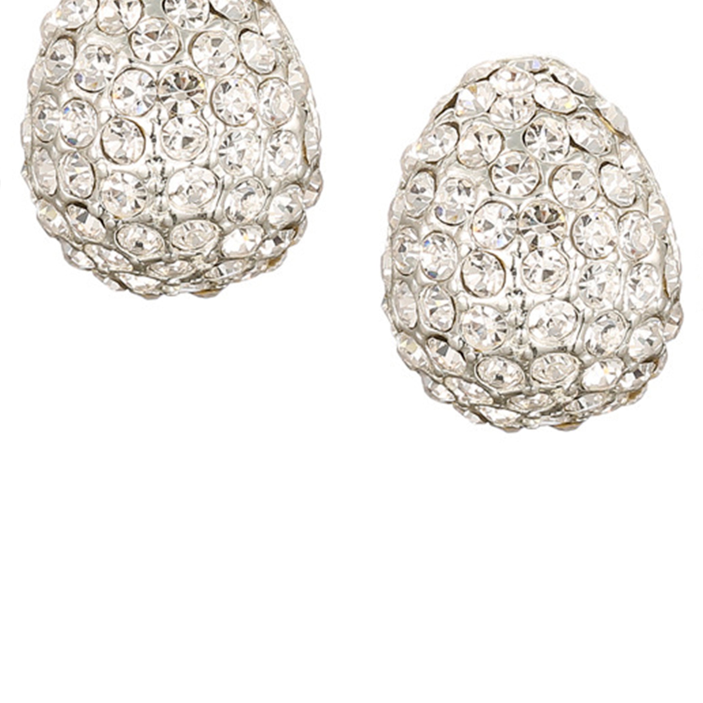 Rhinestone Stud Clip On Earrings E6636