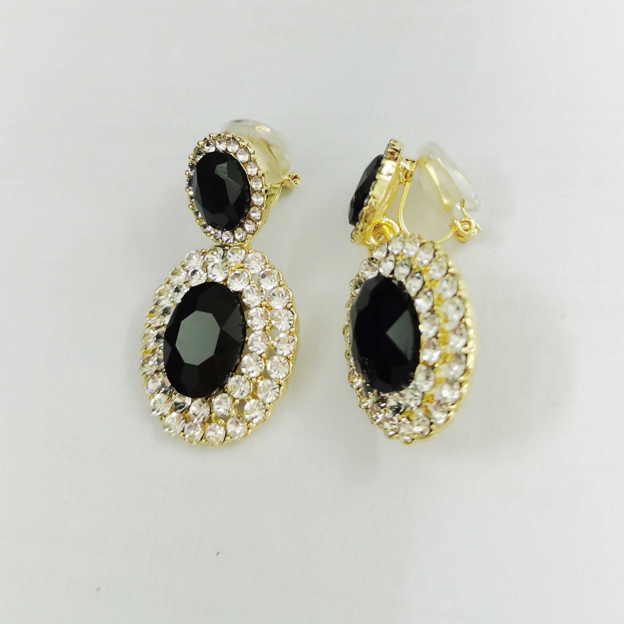 Rhinestone Clip On Earrings E6642