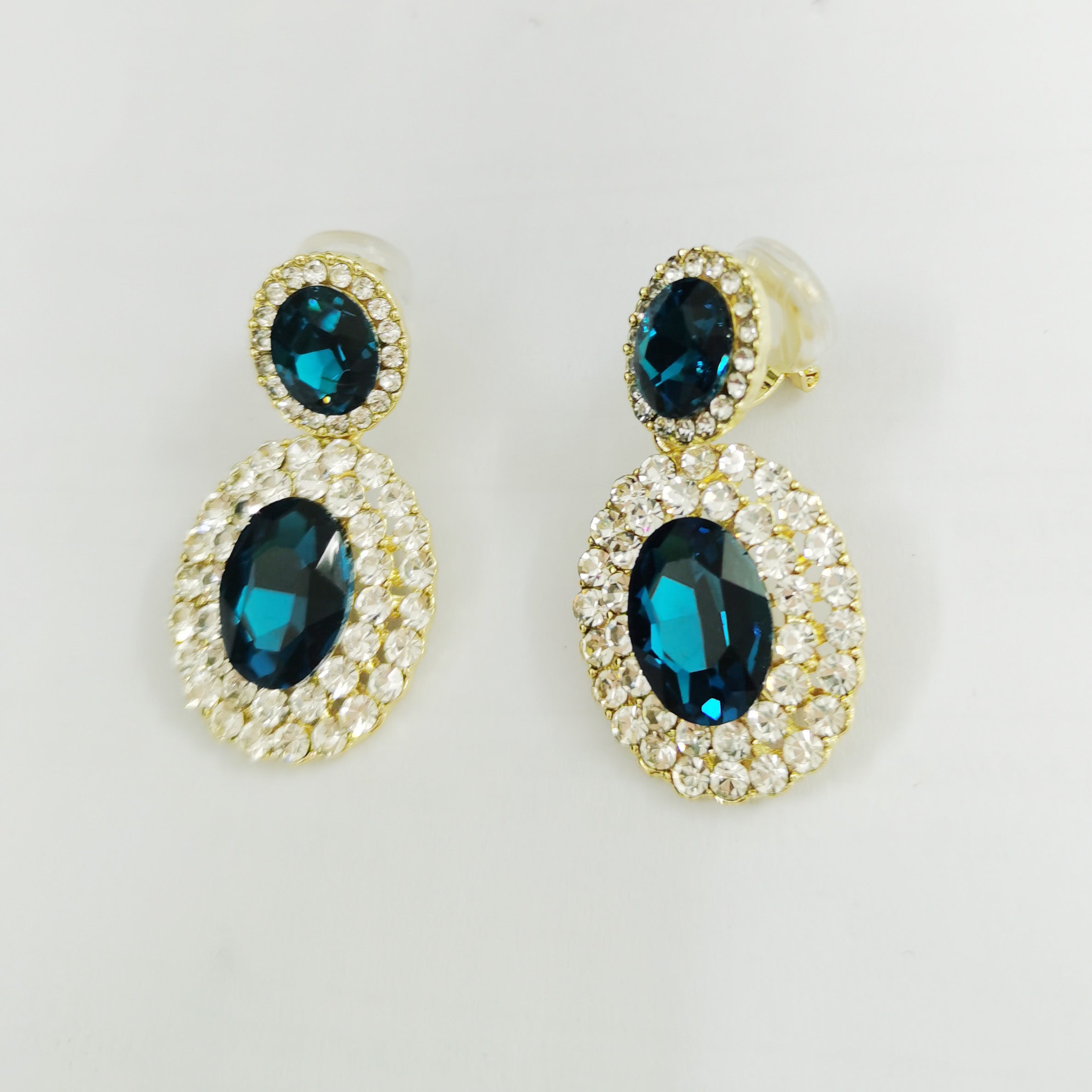 Rhinestone Clip On Earrings E6642