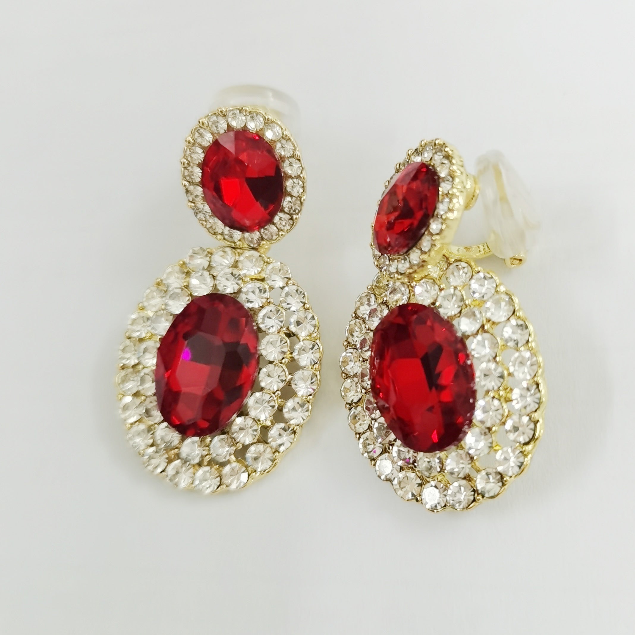 Rhinestone Clip On Earrings E6642