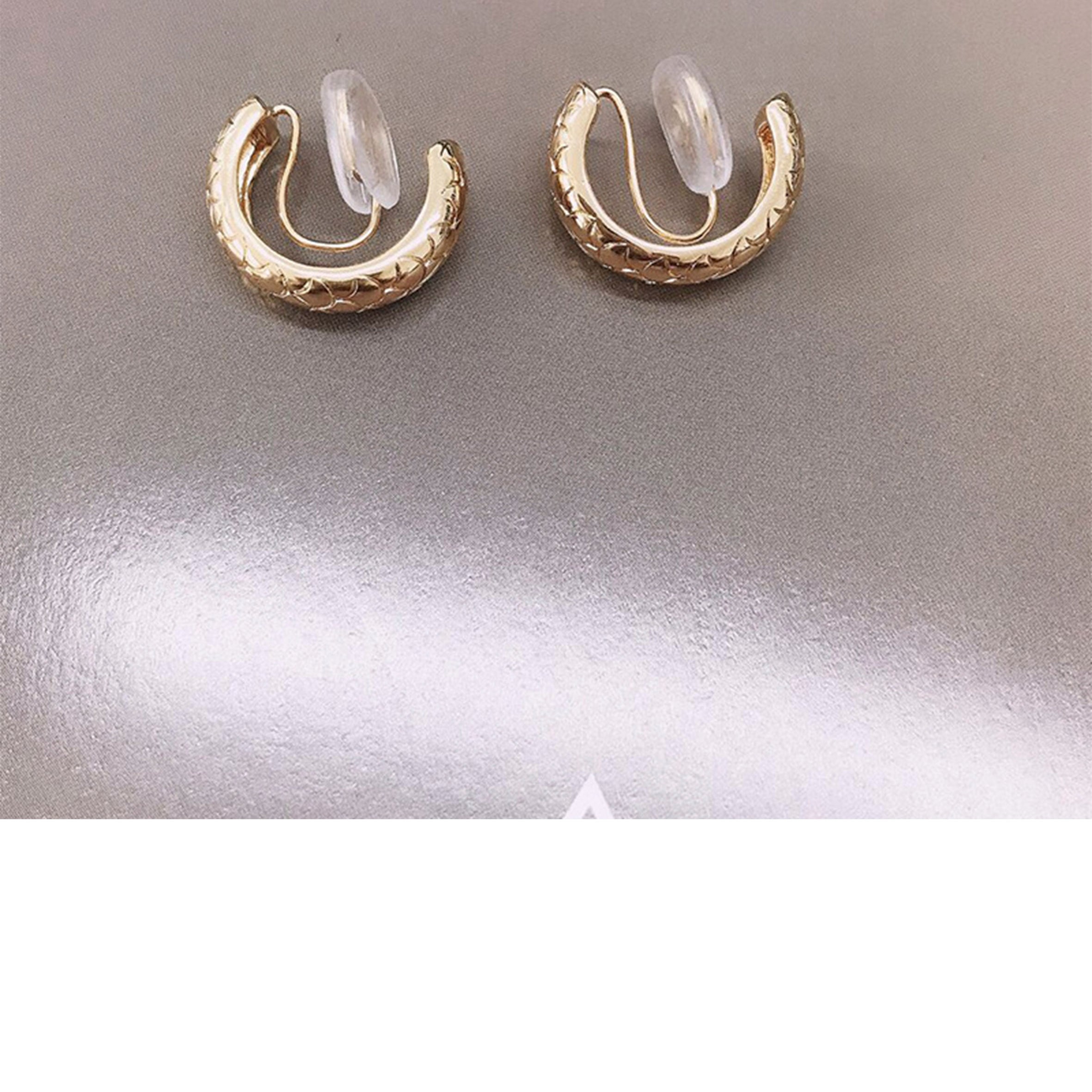 Pendientes de aro de aleación con clip E6651