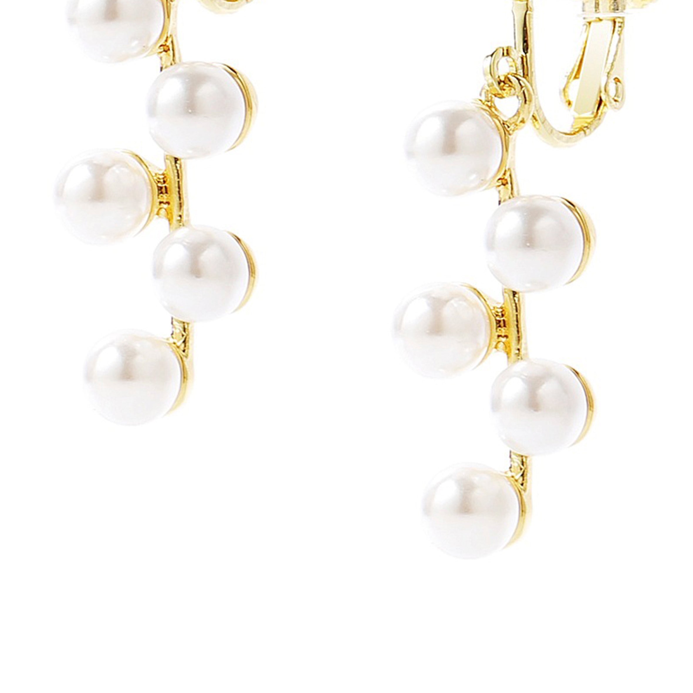 Pendientes de clip con perlas barrocas E6657