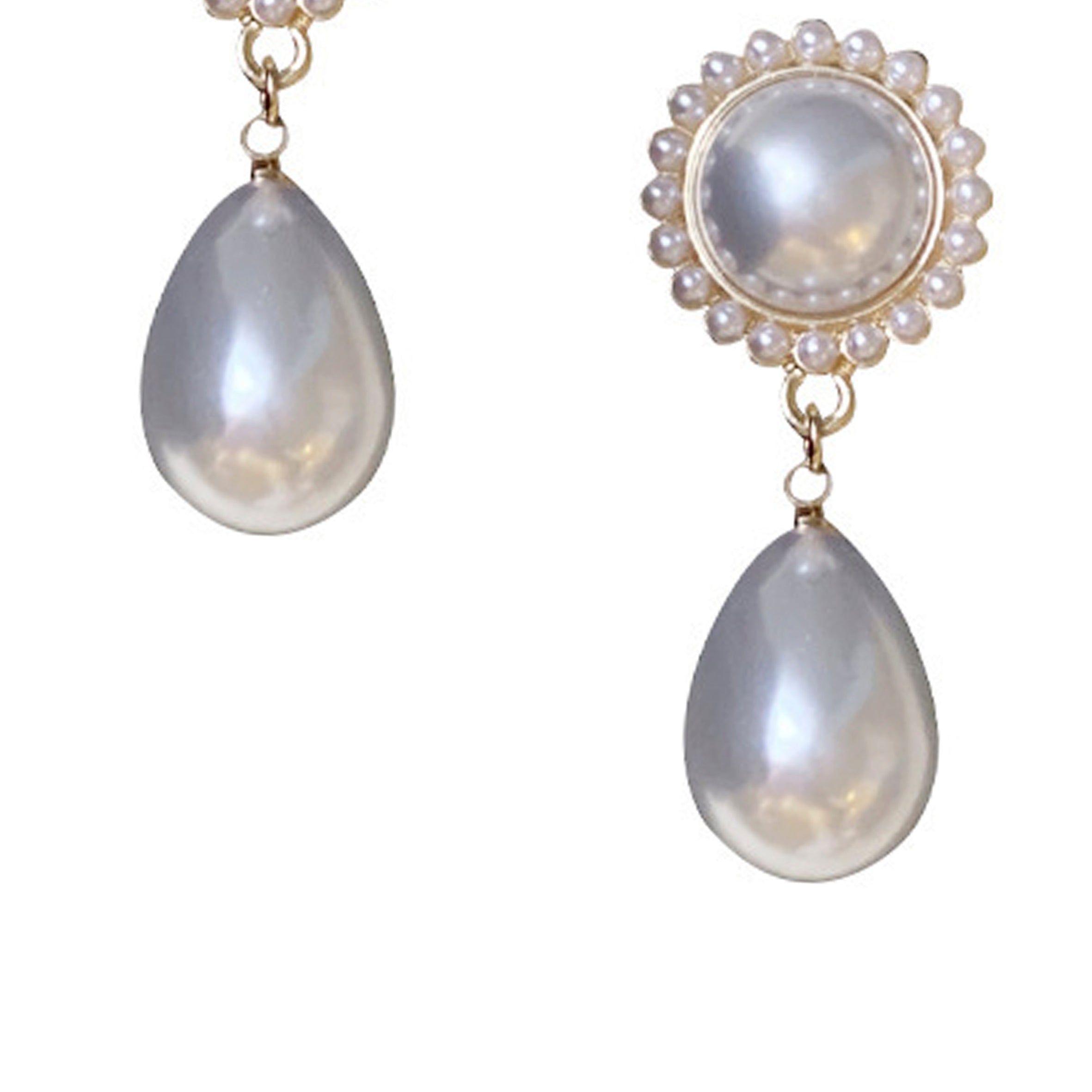 Pendientes de clip con perlas barrocas E6664