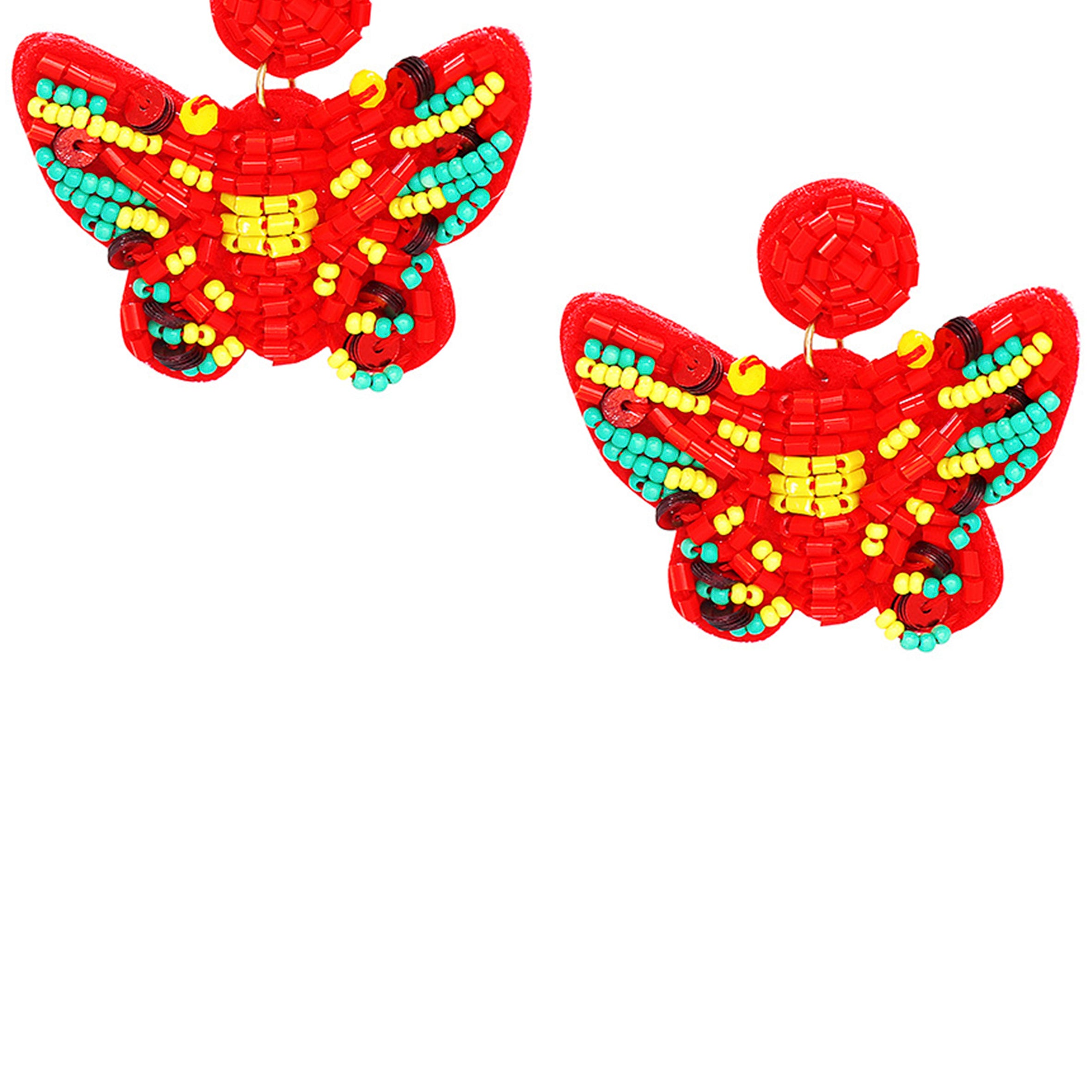 Pendientes de cuentas de semillas de mariposa E6734