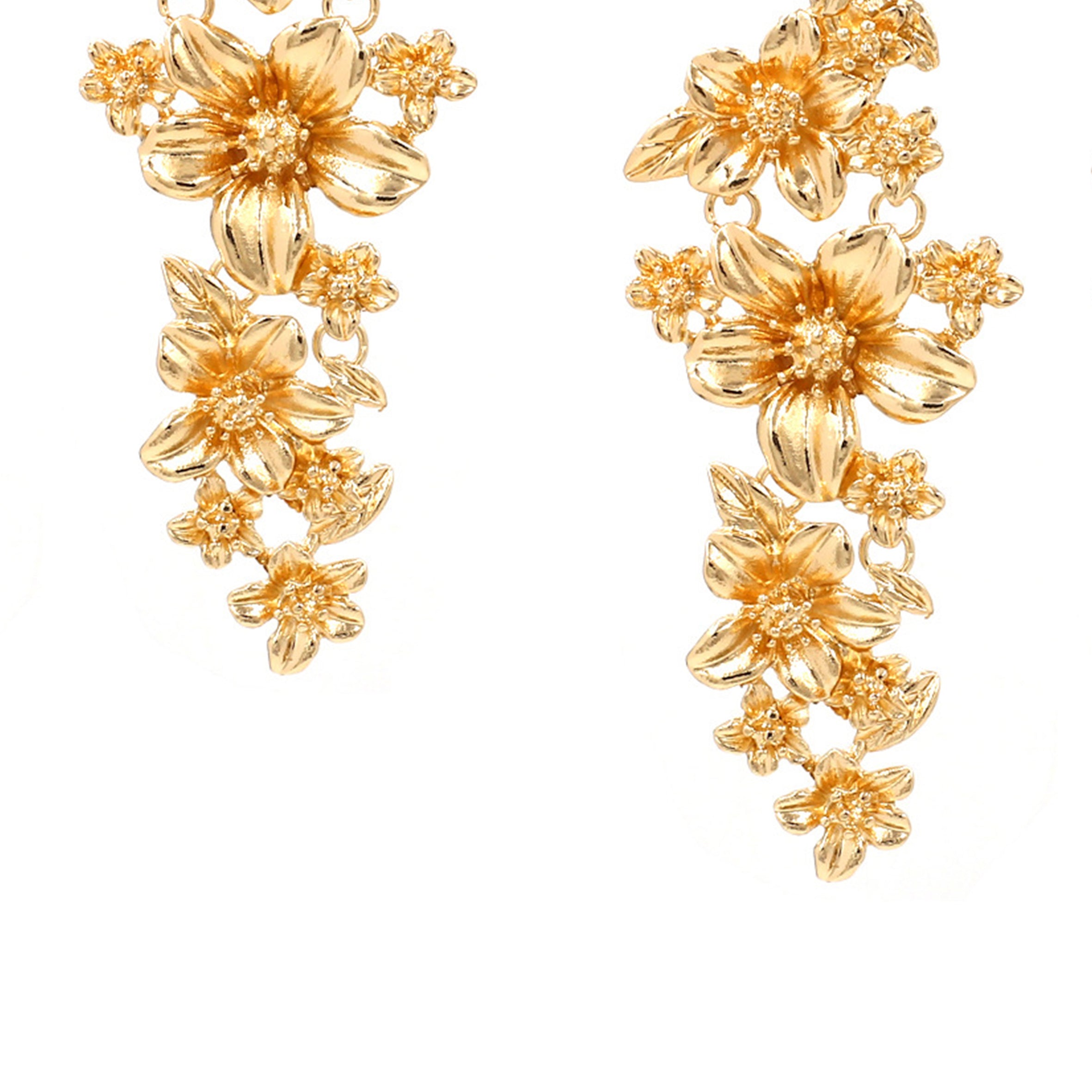 Floral Alloy Earrings E6750