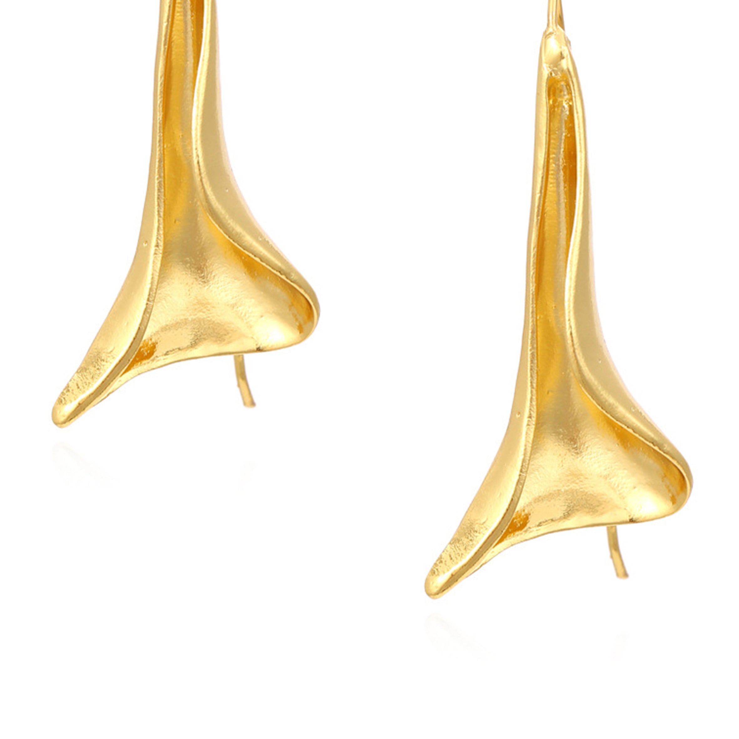 Pendientes de aleación con forma de hoja geométrica E6754