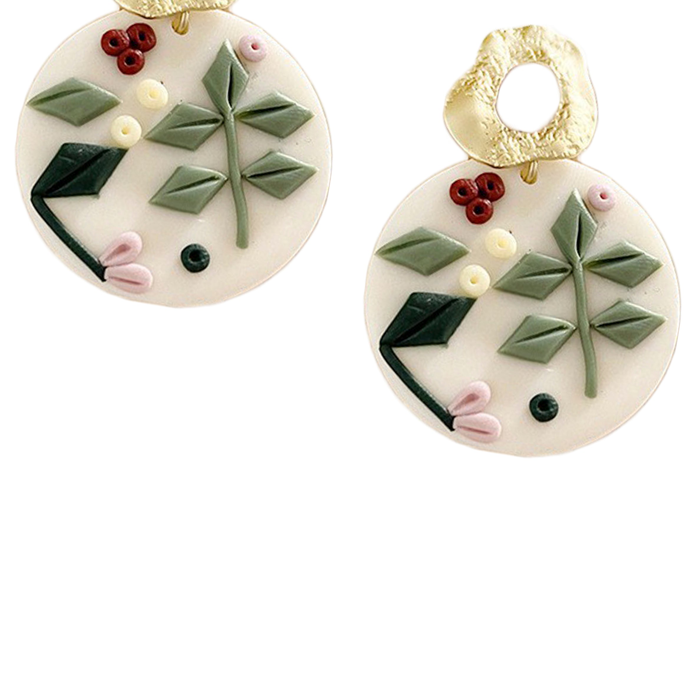 Floral Polymer Clay Earrings E6835