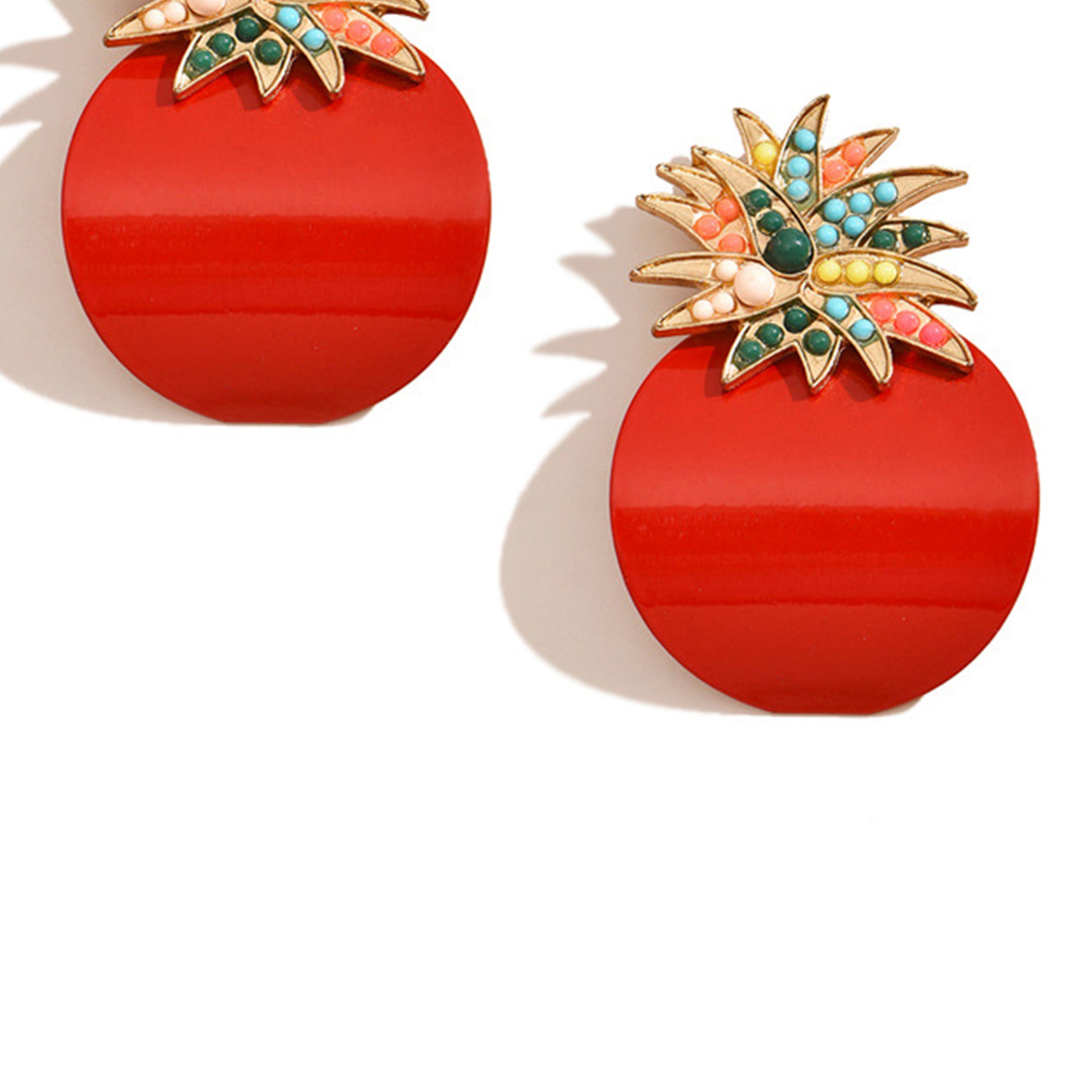 Pendientes de piña con diamantes de imitación E6948