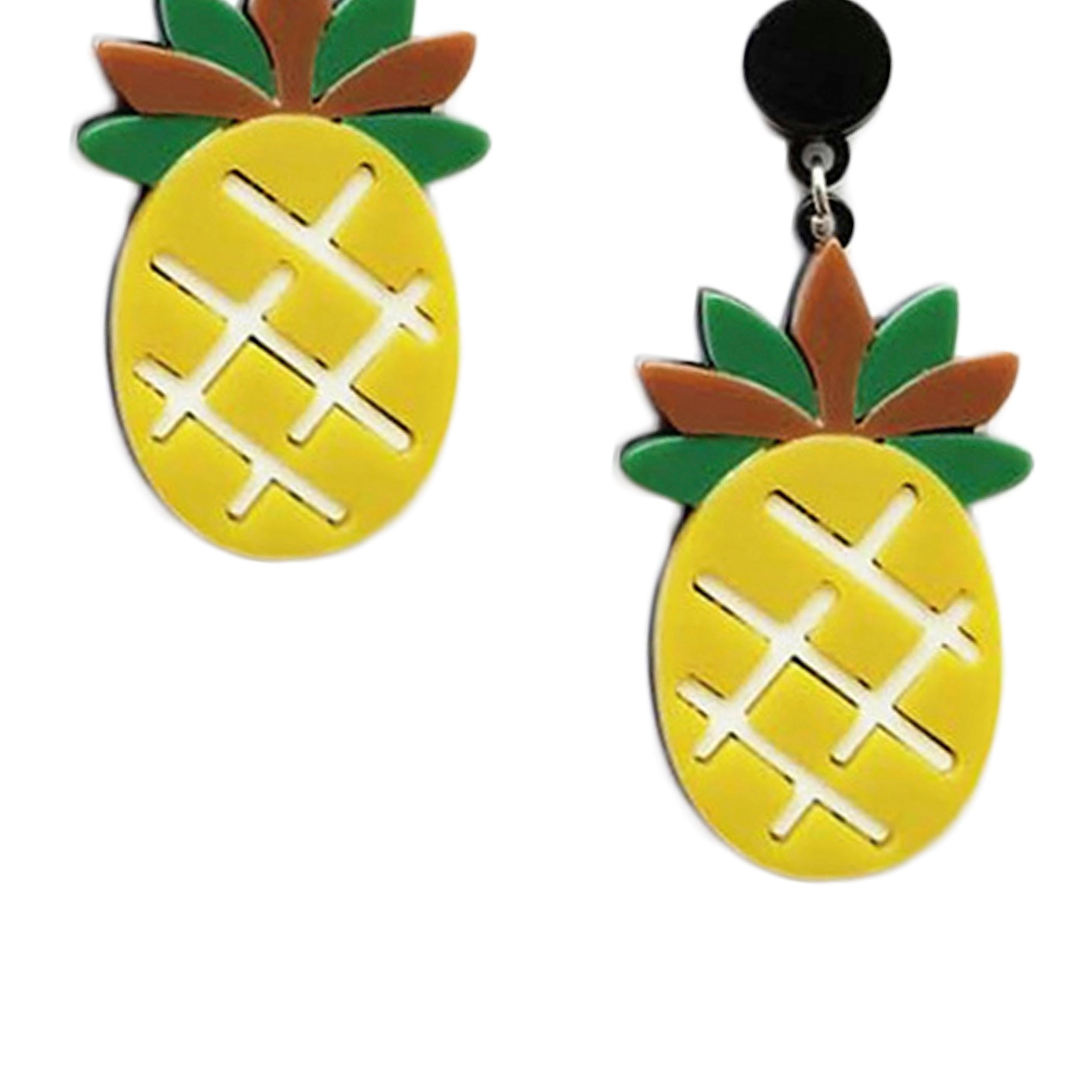 Pineapple Acrylic Earrings E7019