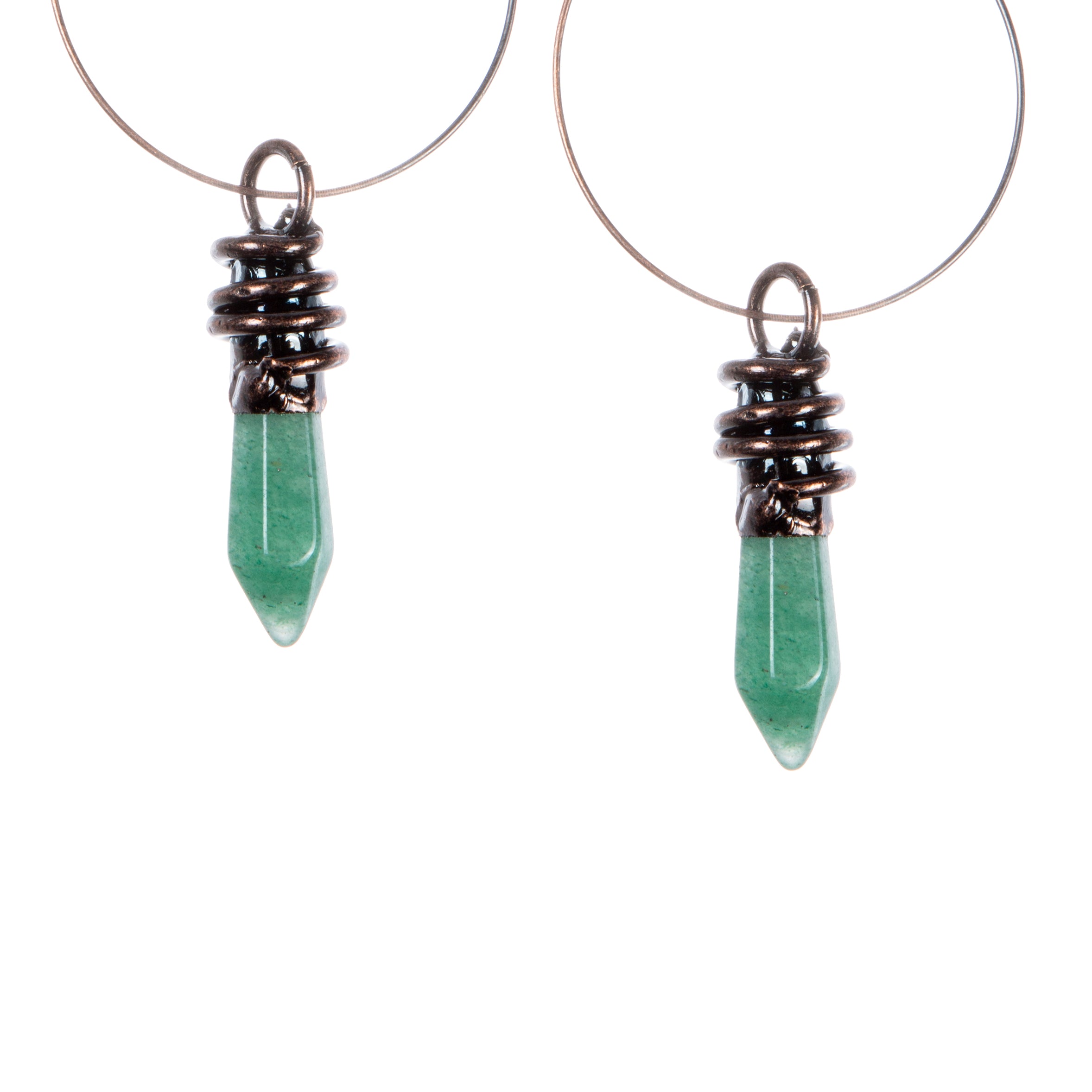 Crystal Column Alloy Hoop Earrings E7030