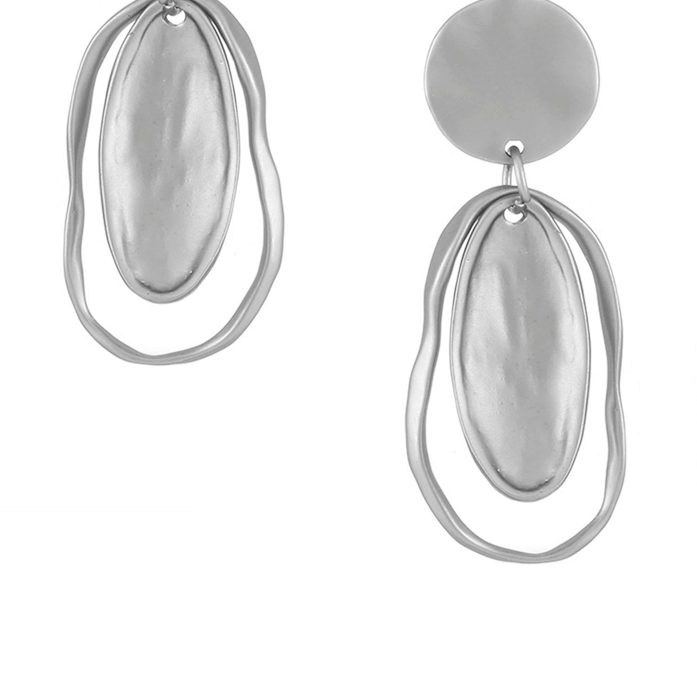 Geometry Oval Alloy Earrings E7049