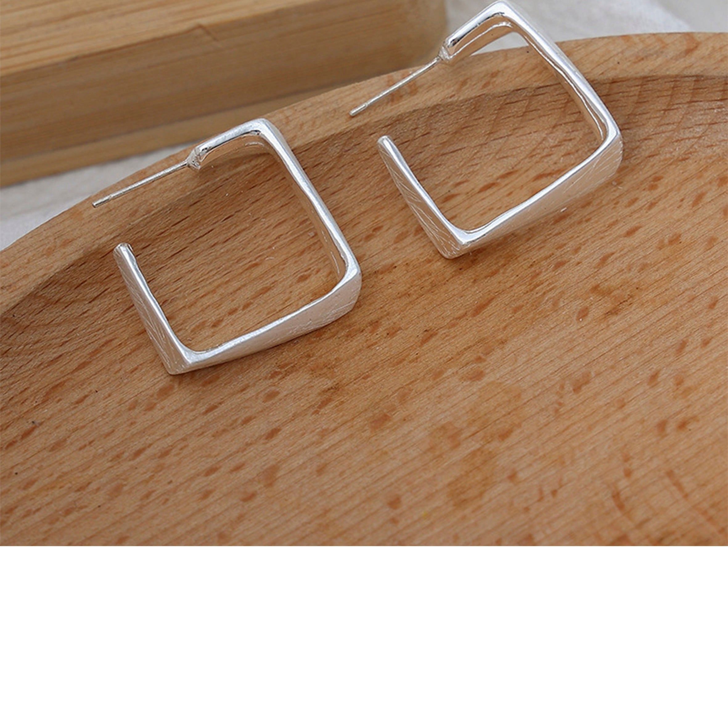 Pendientes de aleación cuadrados E7130