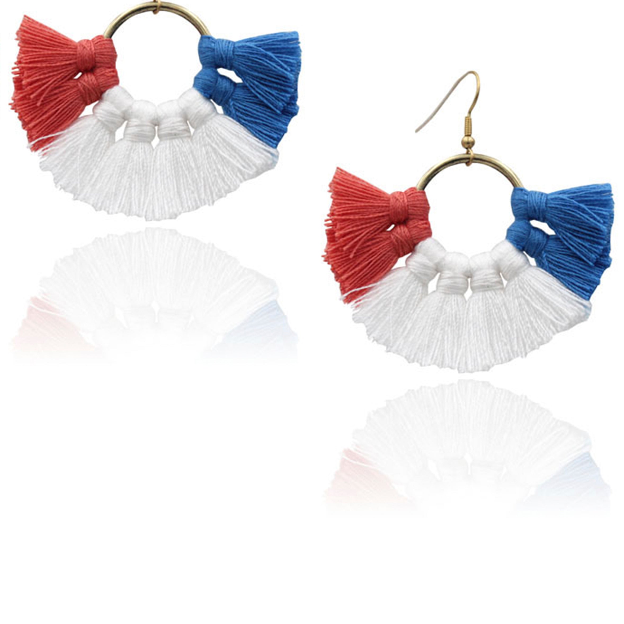 Pendientes con borlas del Día de la Independencia E7141