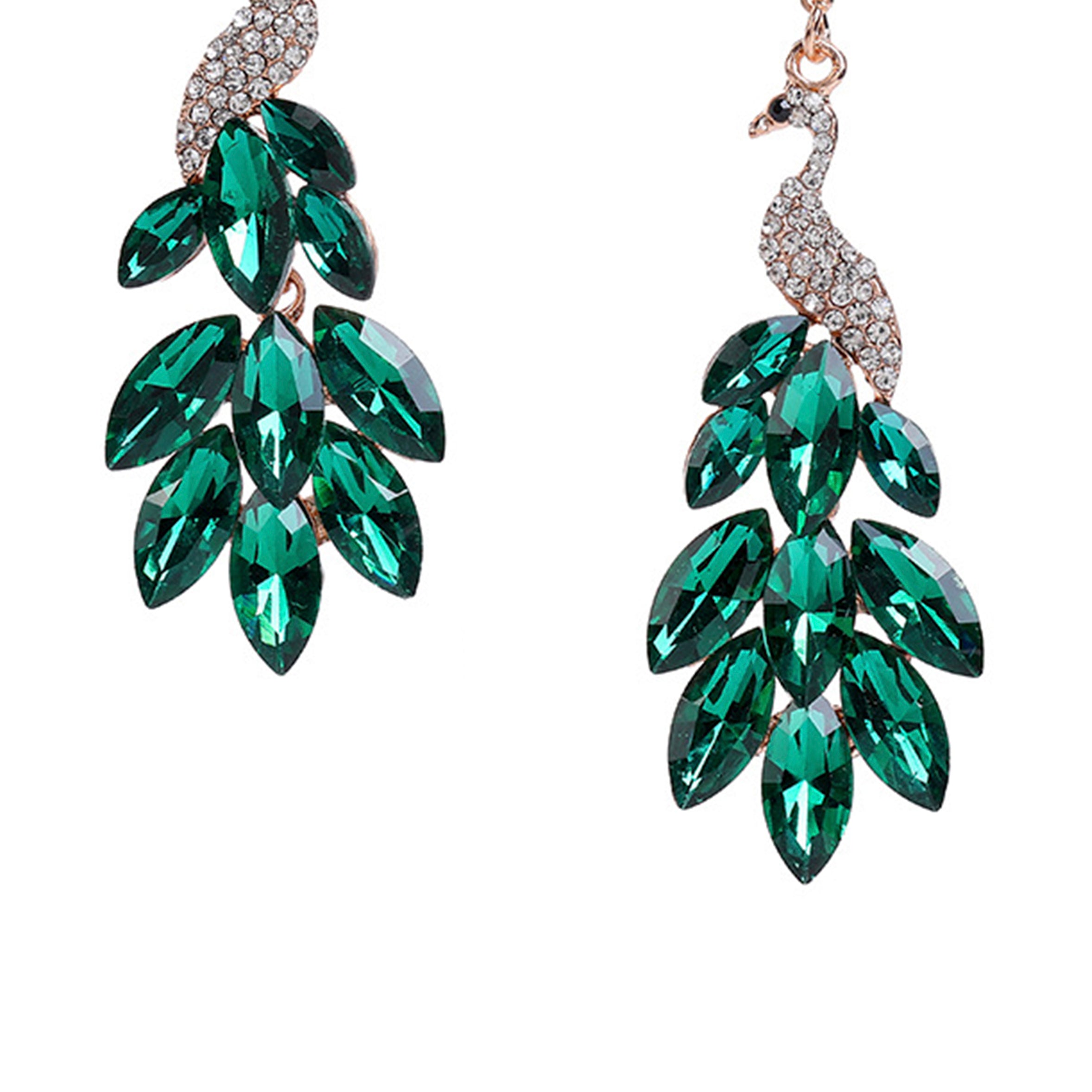 Peacock Rhinestone Earrings E7165