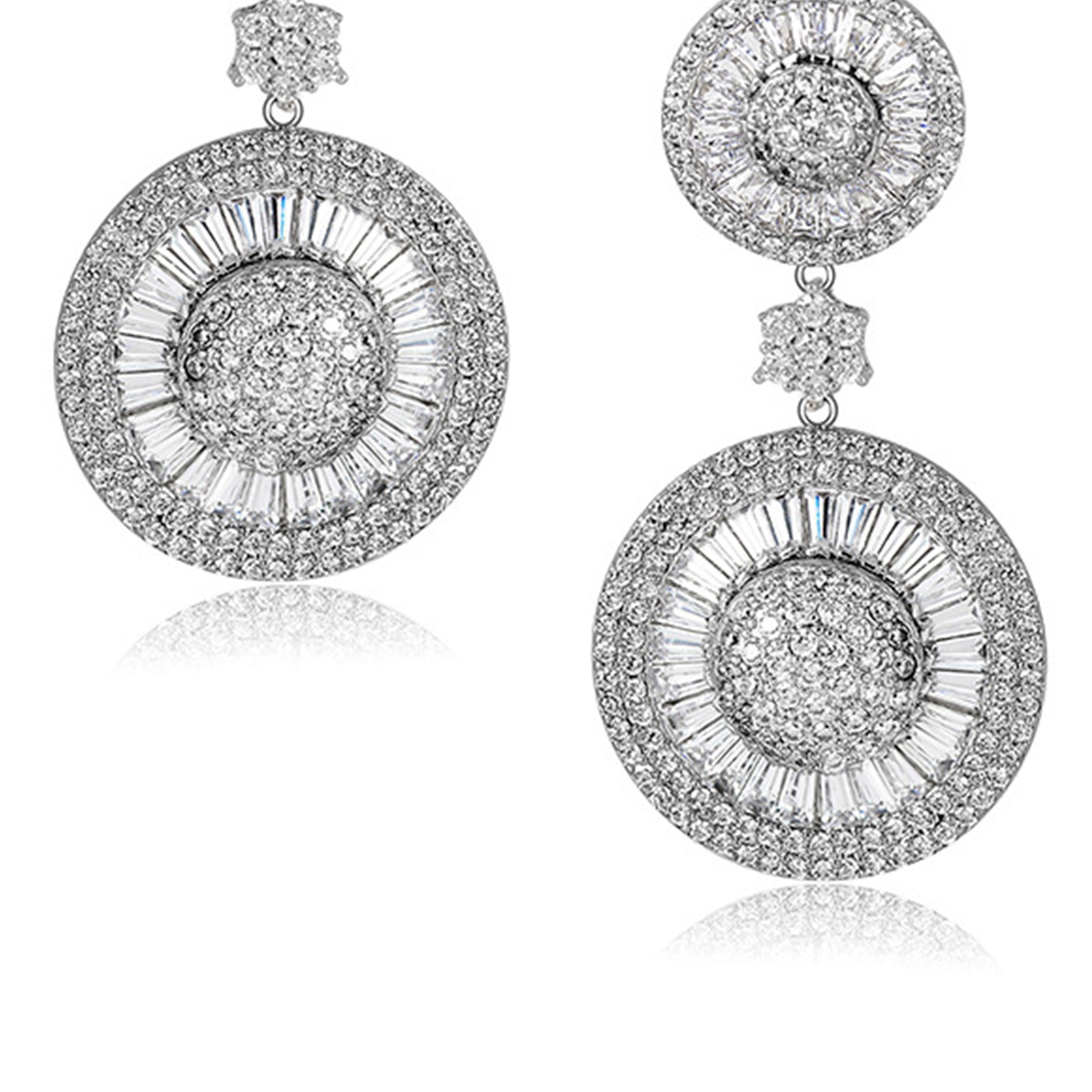 Pendientes de circonita cúbica de lujo E7224