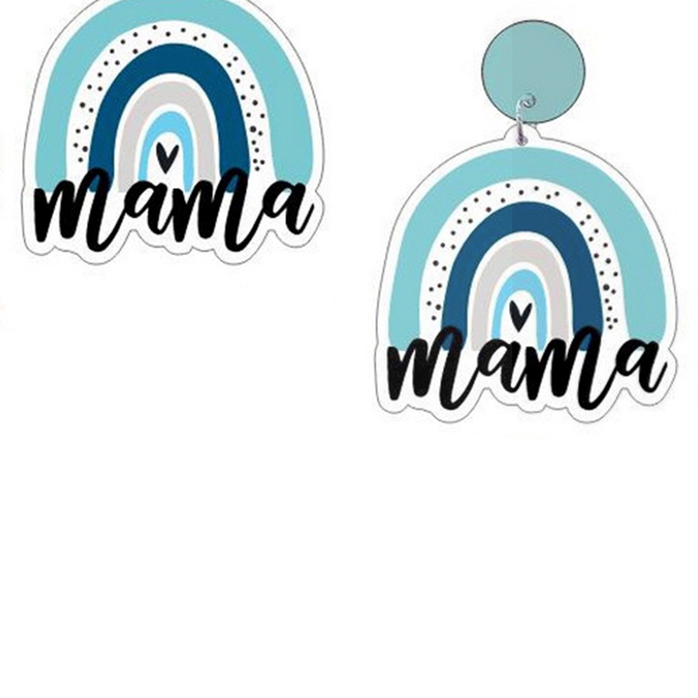 MAMA Rainbow Acrylic Earrings E7239