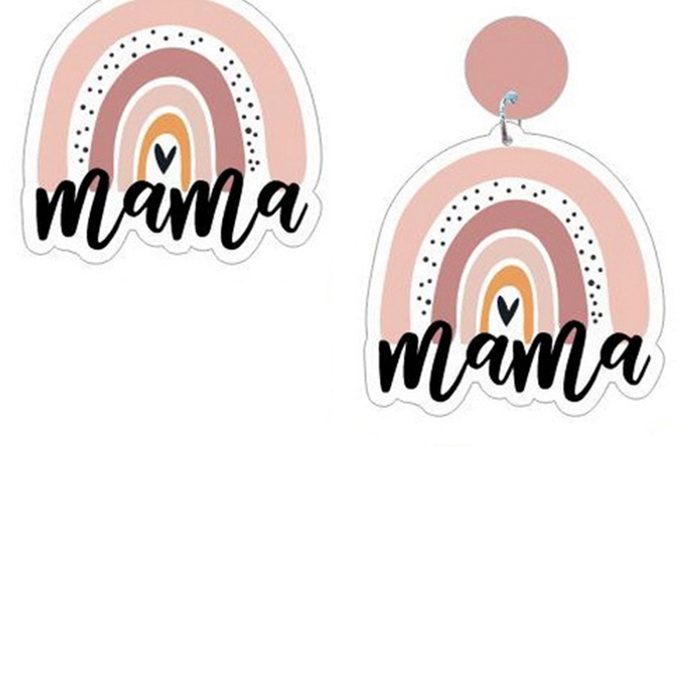 MAMA Rainbow Acrylic Earrings E7239