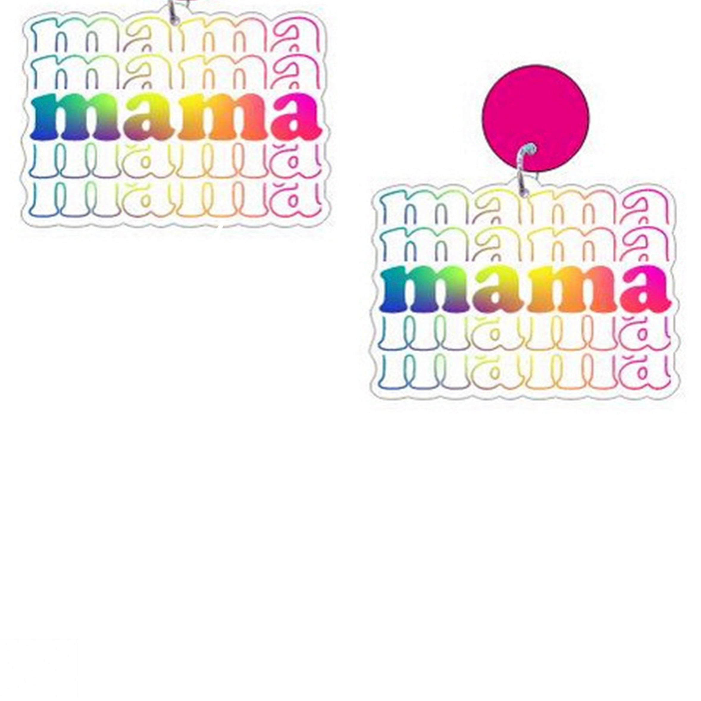 Pendientes acrílicos MAMA E7240