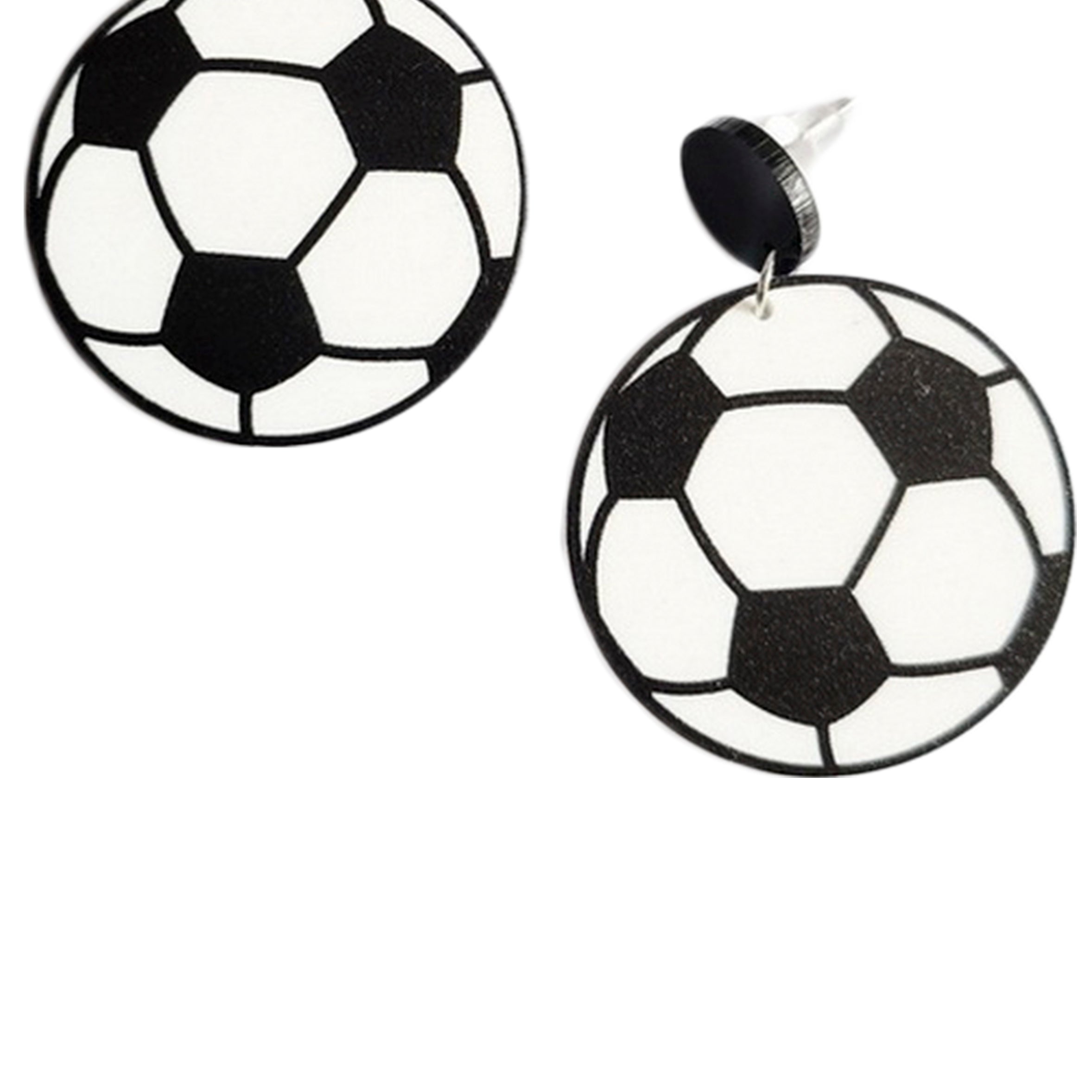 Pendientes acrílicos de fútbol E7242