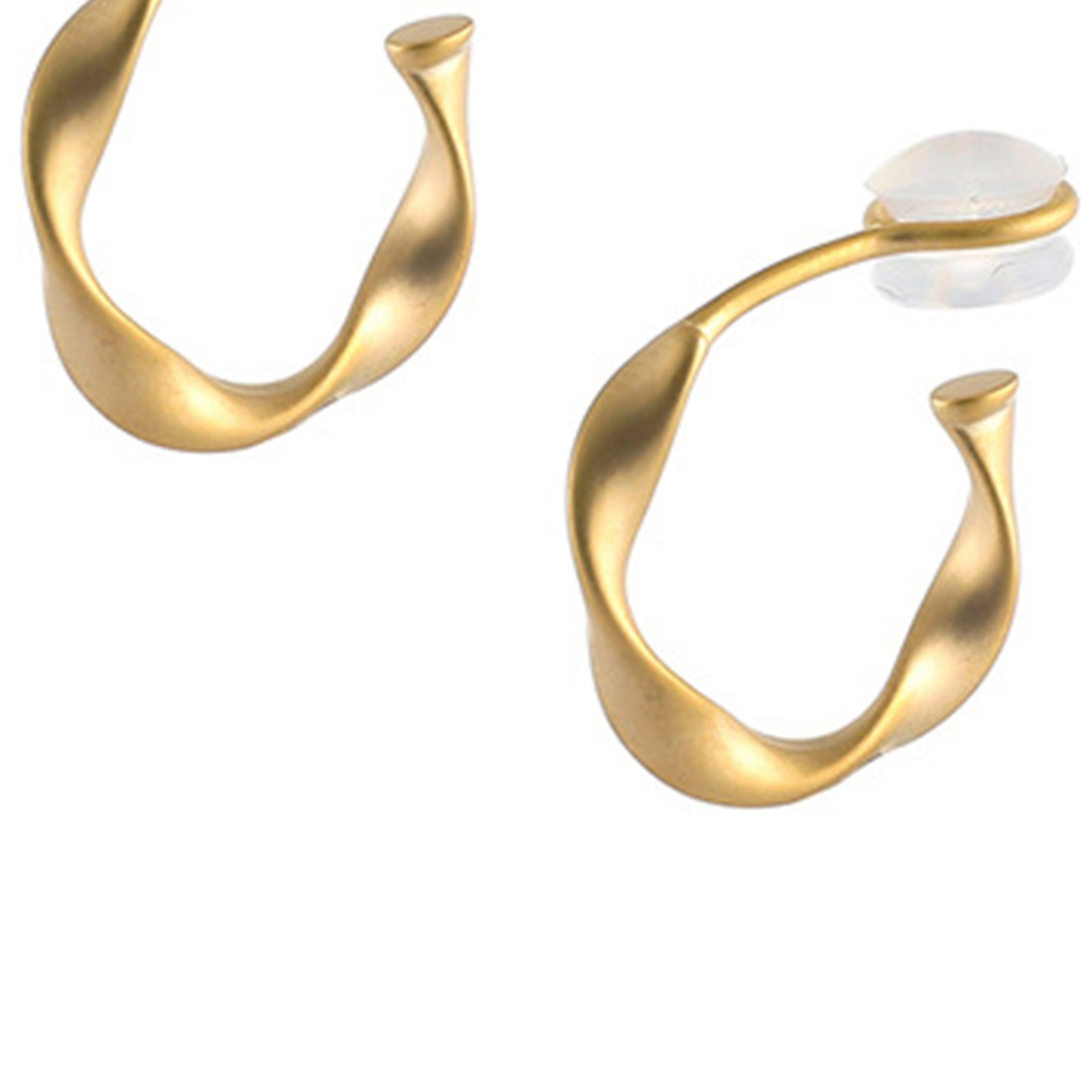 Pendientes de clip de aleación torcida E7370