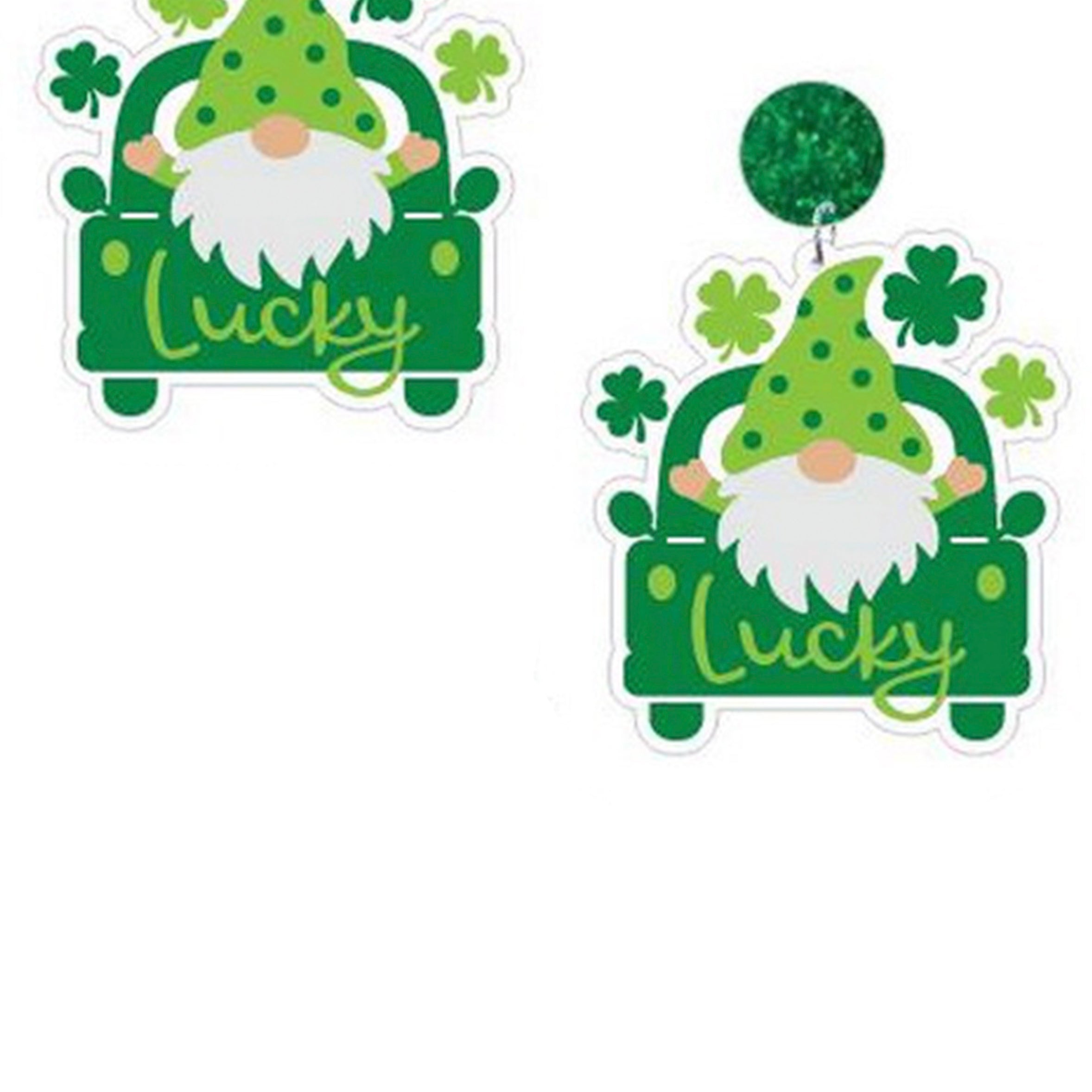 Pendientes acrílicos con forma de camión Green Man E7375
