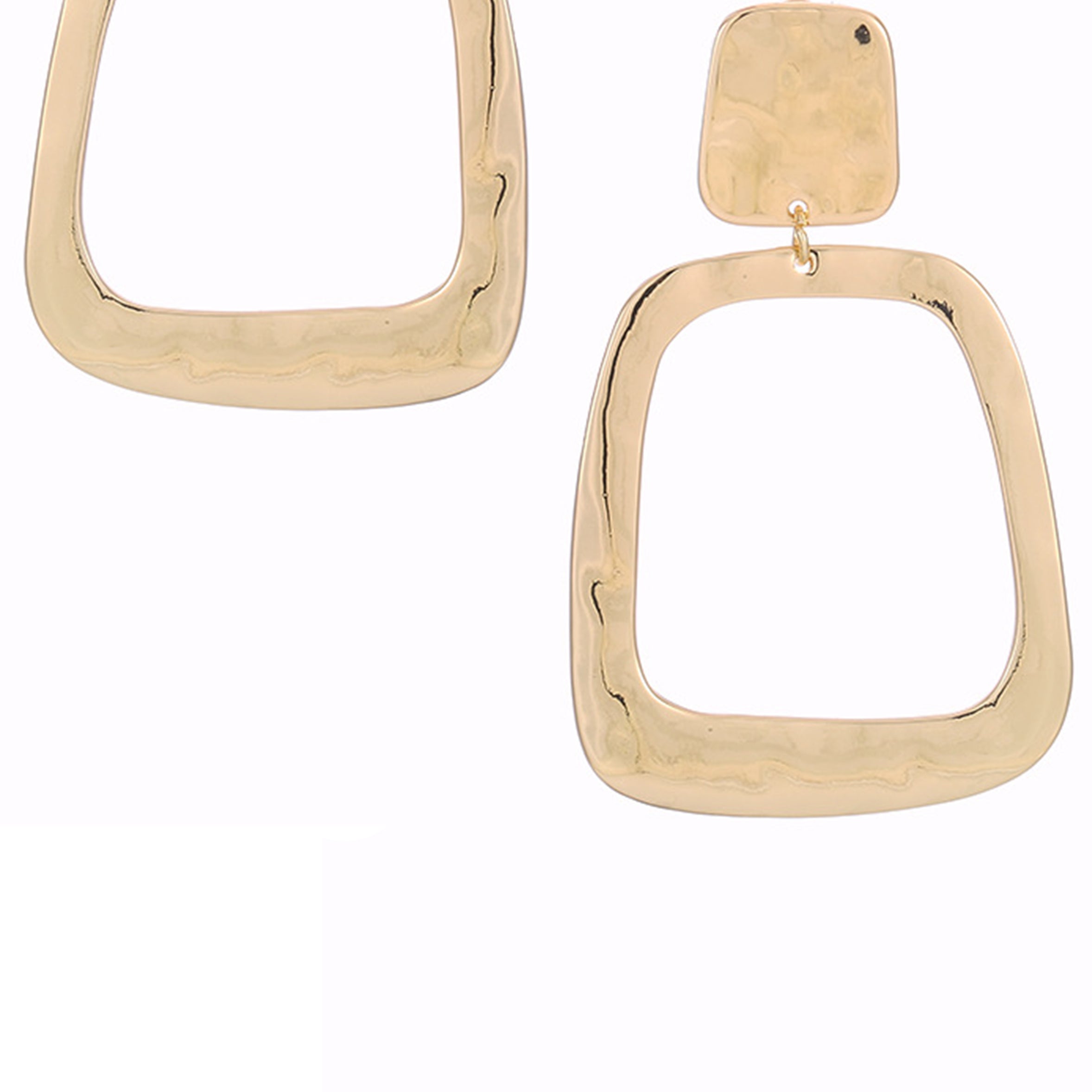 Pendientes de clip de aleación cuadrada E7439