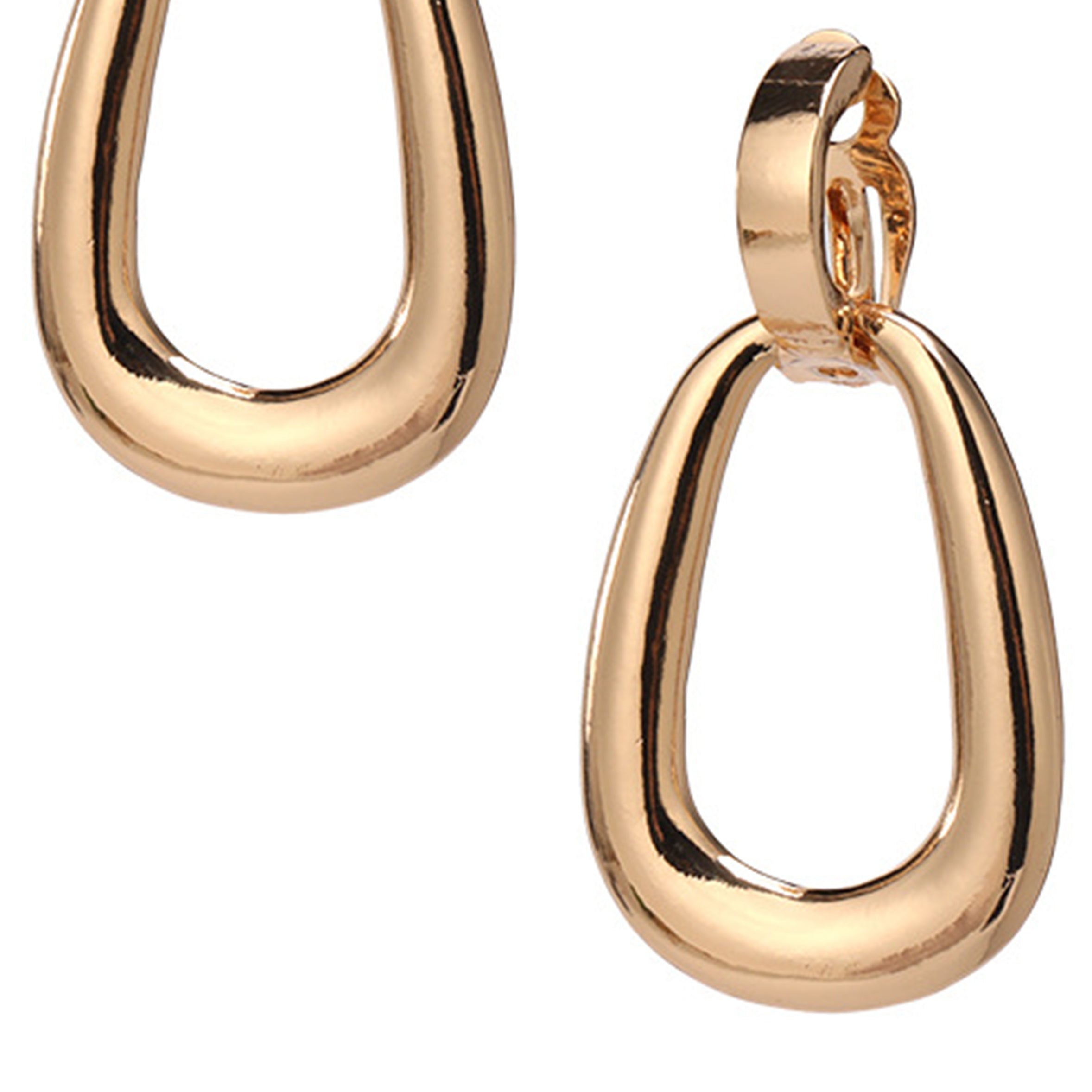 Teardrop Alloy Clip On Earrings E7441