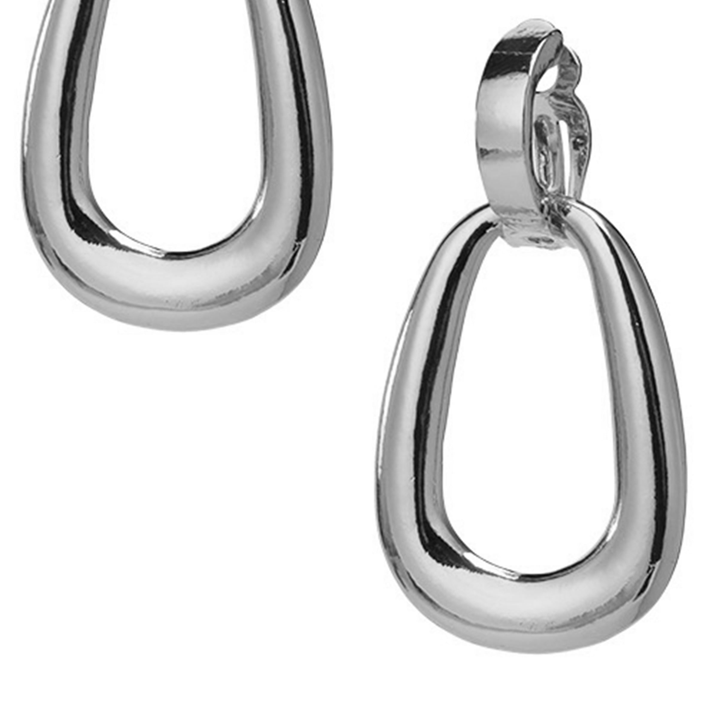 Teardrop Alloy Clip On Earrings E7441
