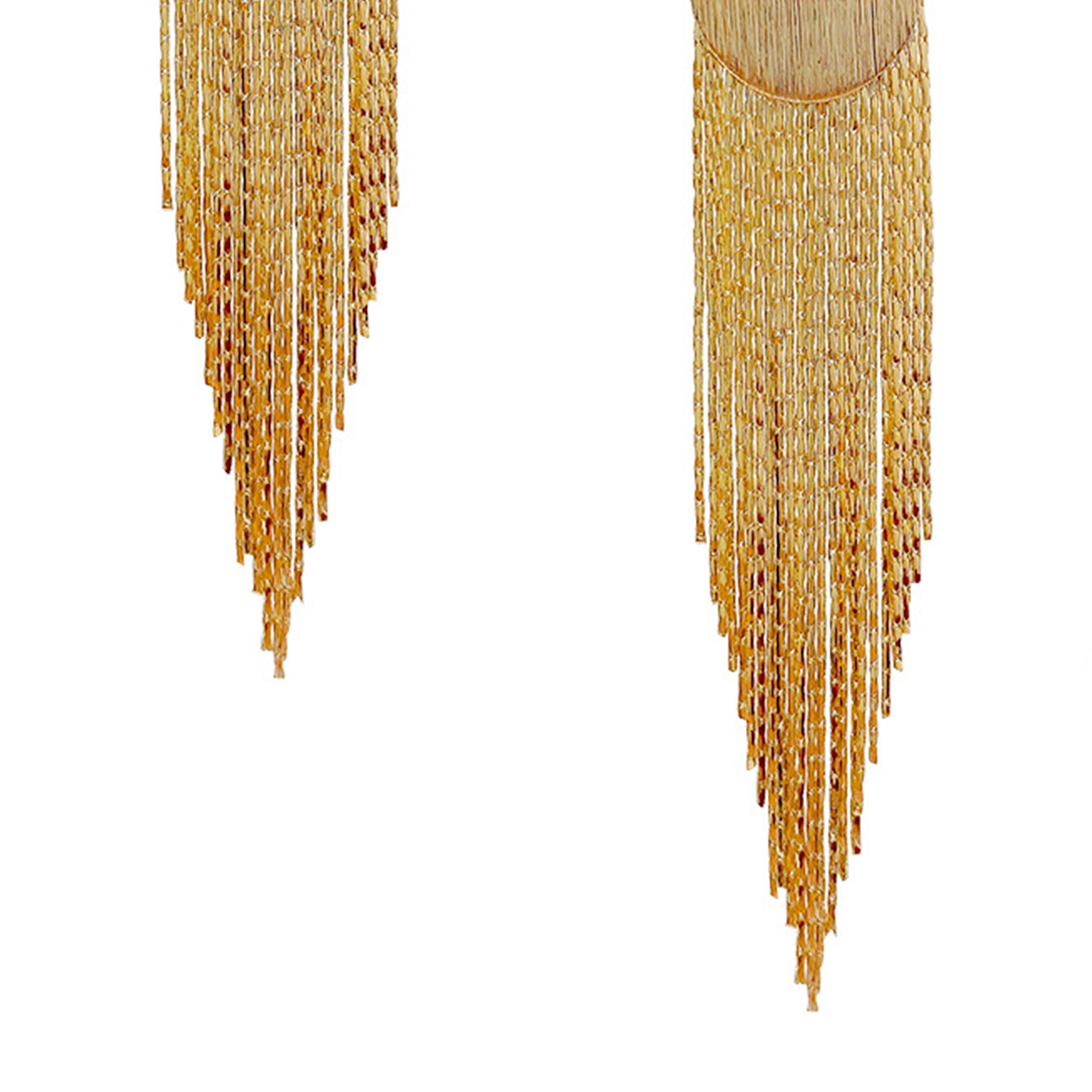 Pendientes de aleación con borlas circulares E7489