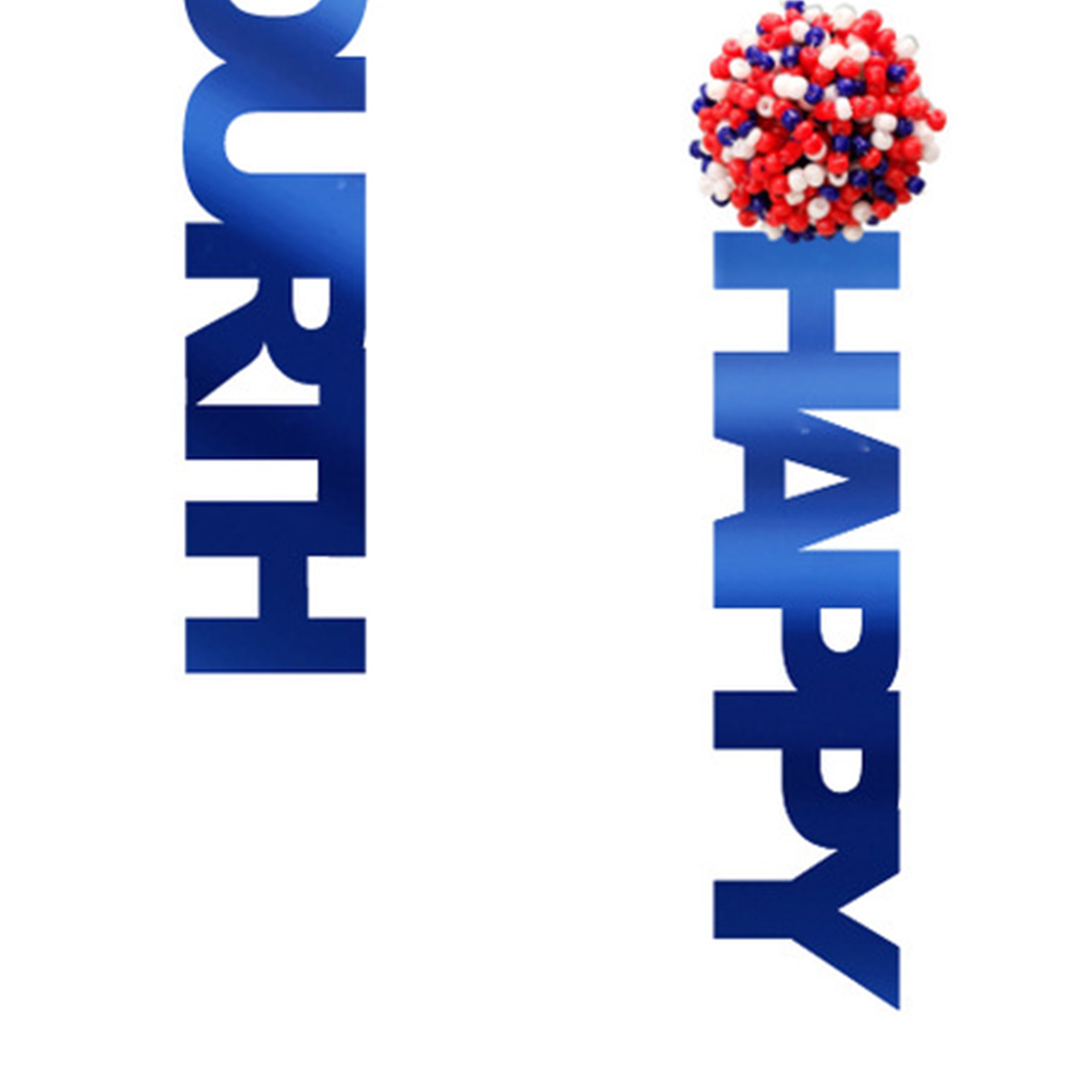 Pendientes de cuentas acrílicas con el lema FELIZ CUARTO E7502