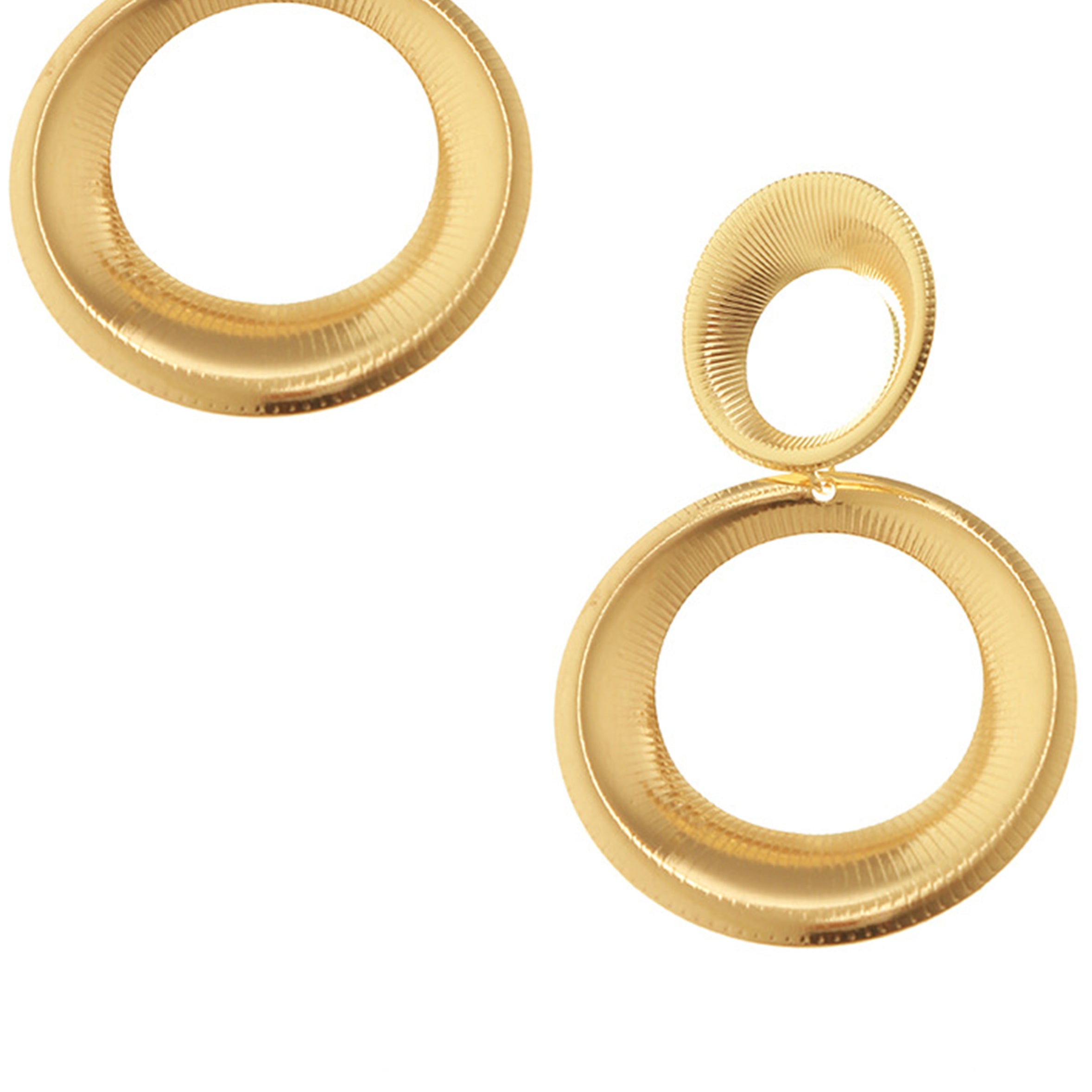 Pendientes de aleación con forma de círculo geométrico E7552