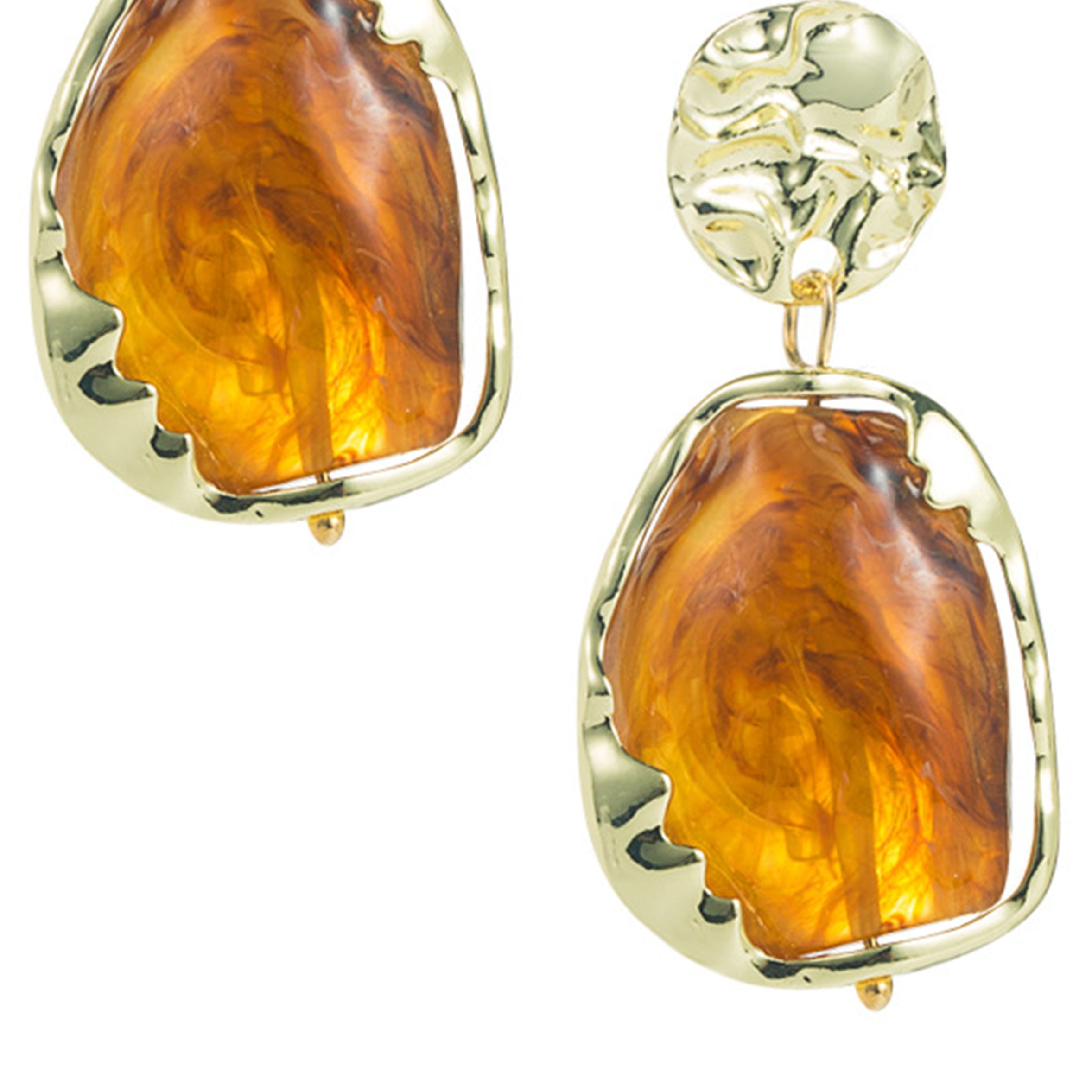 Pendientes irregulares de resina E7560