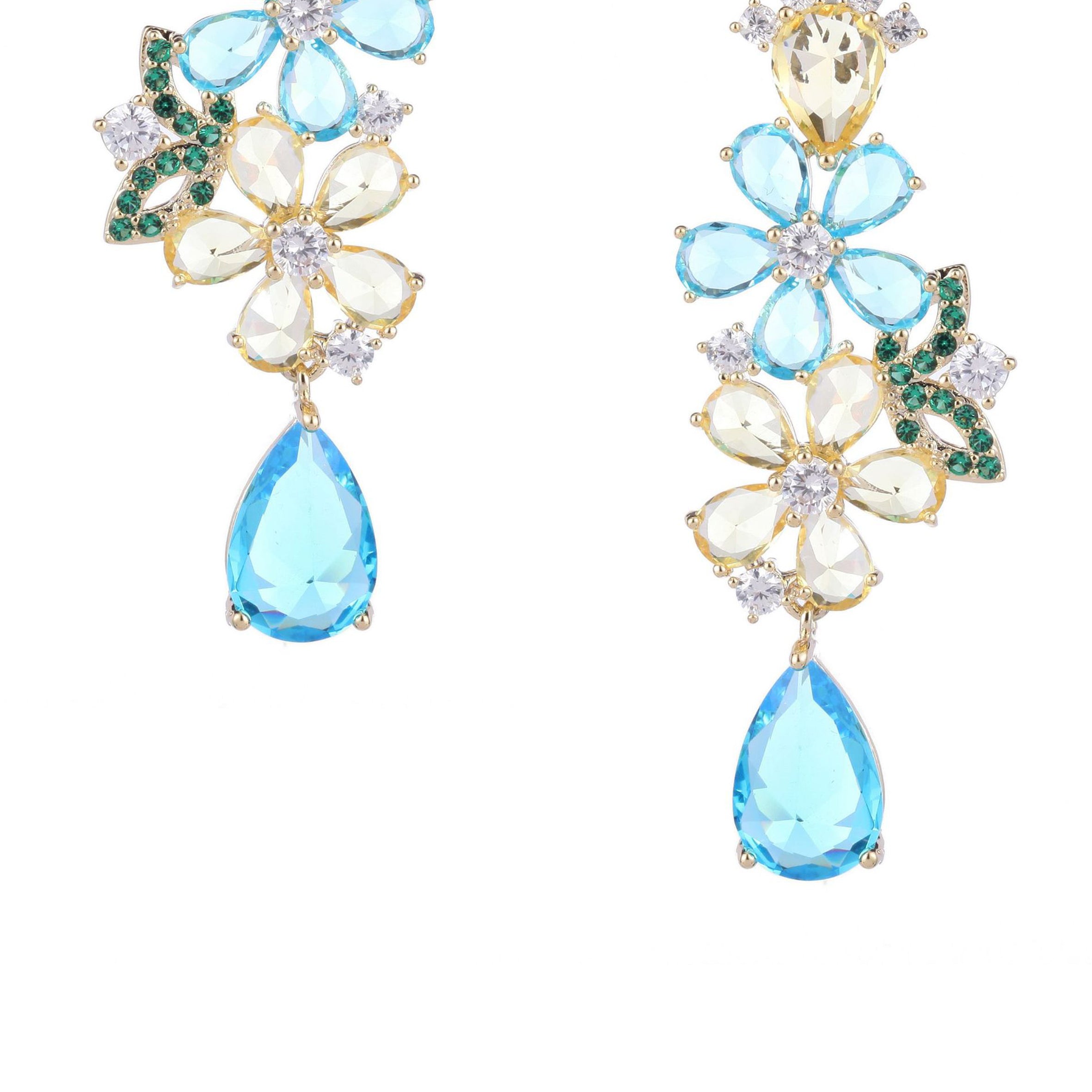 Floral Cubic Zirconia Earrings E7671