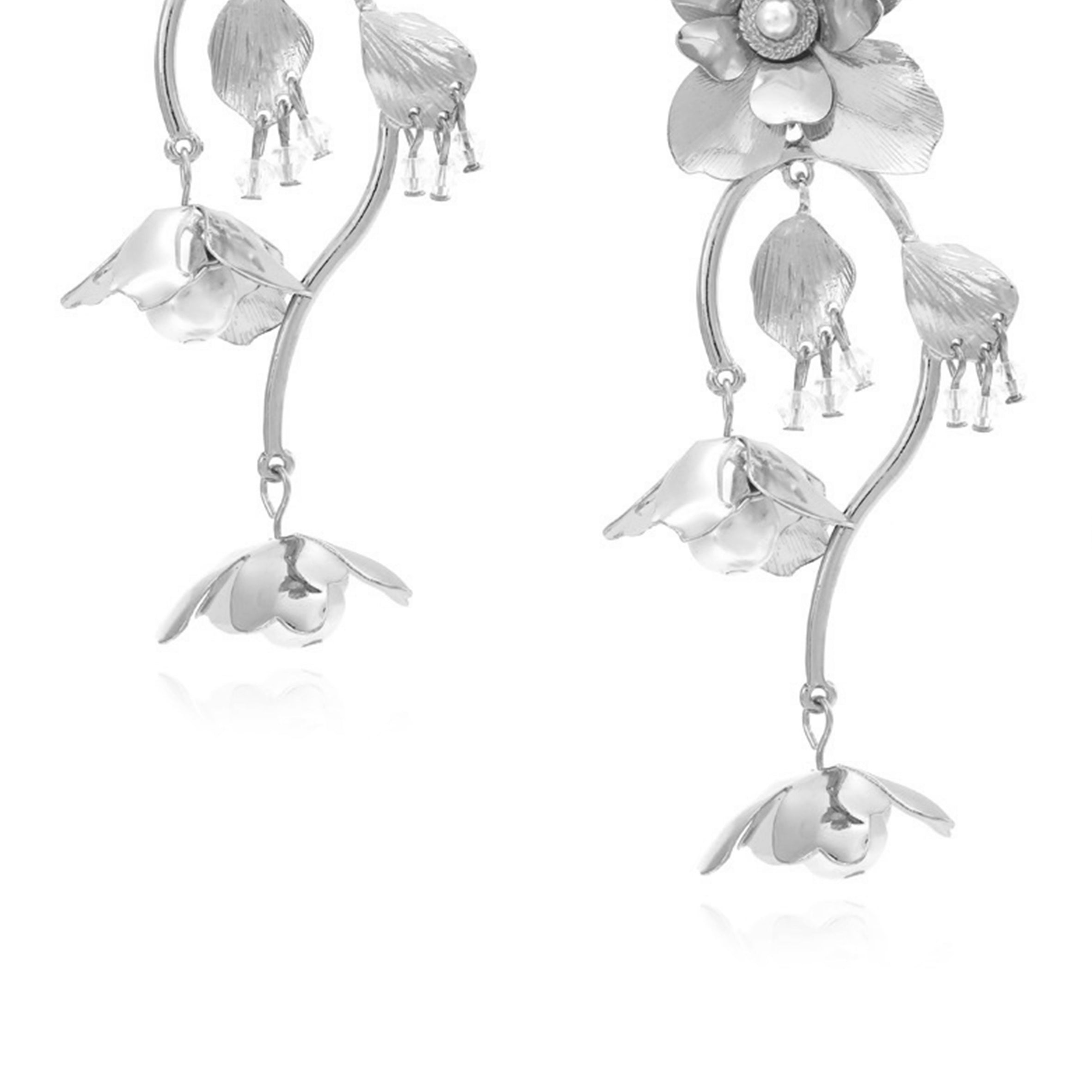 Floral Pearl Alloy Earrings E7804