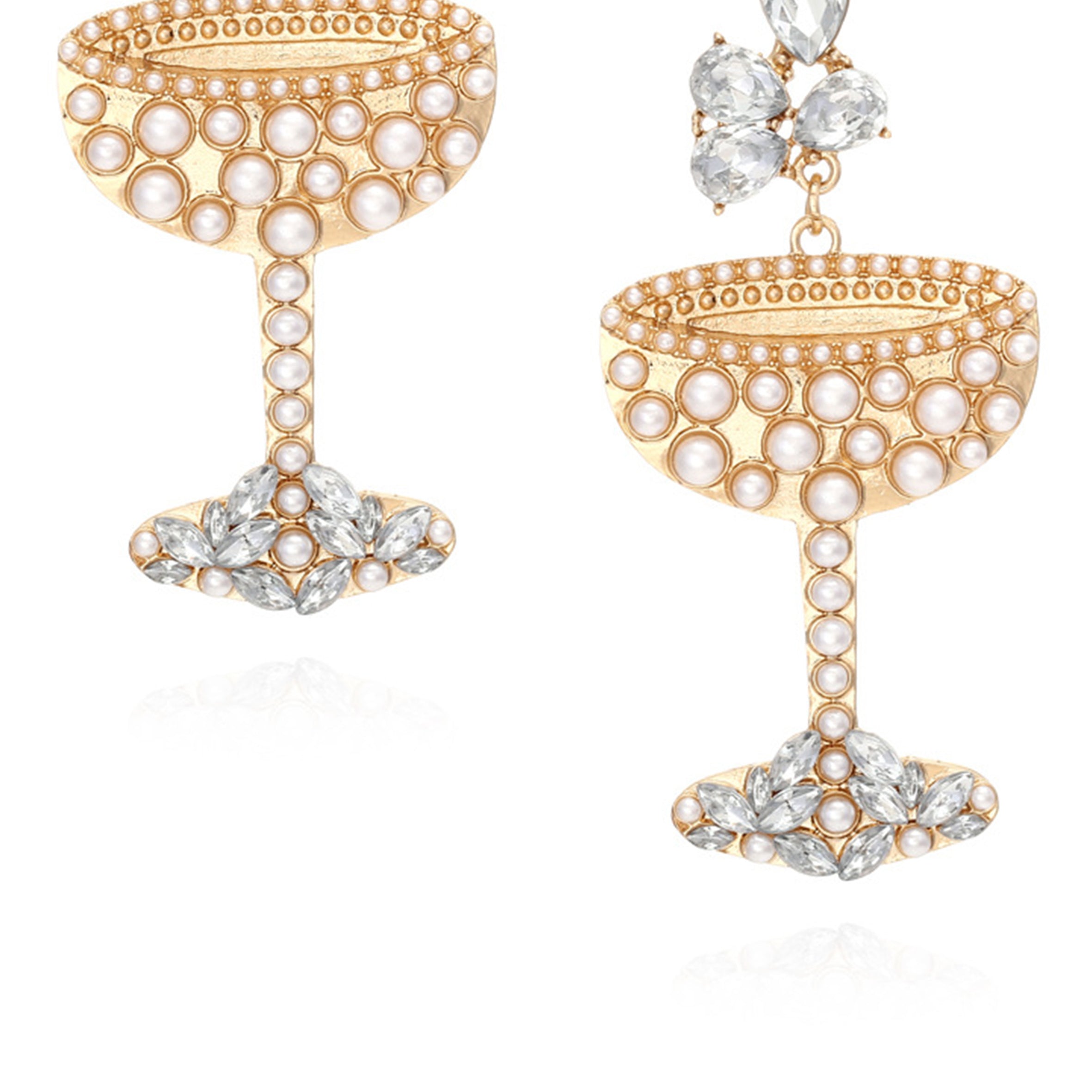 Goblet Rhinestone Earrings E7836
