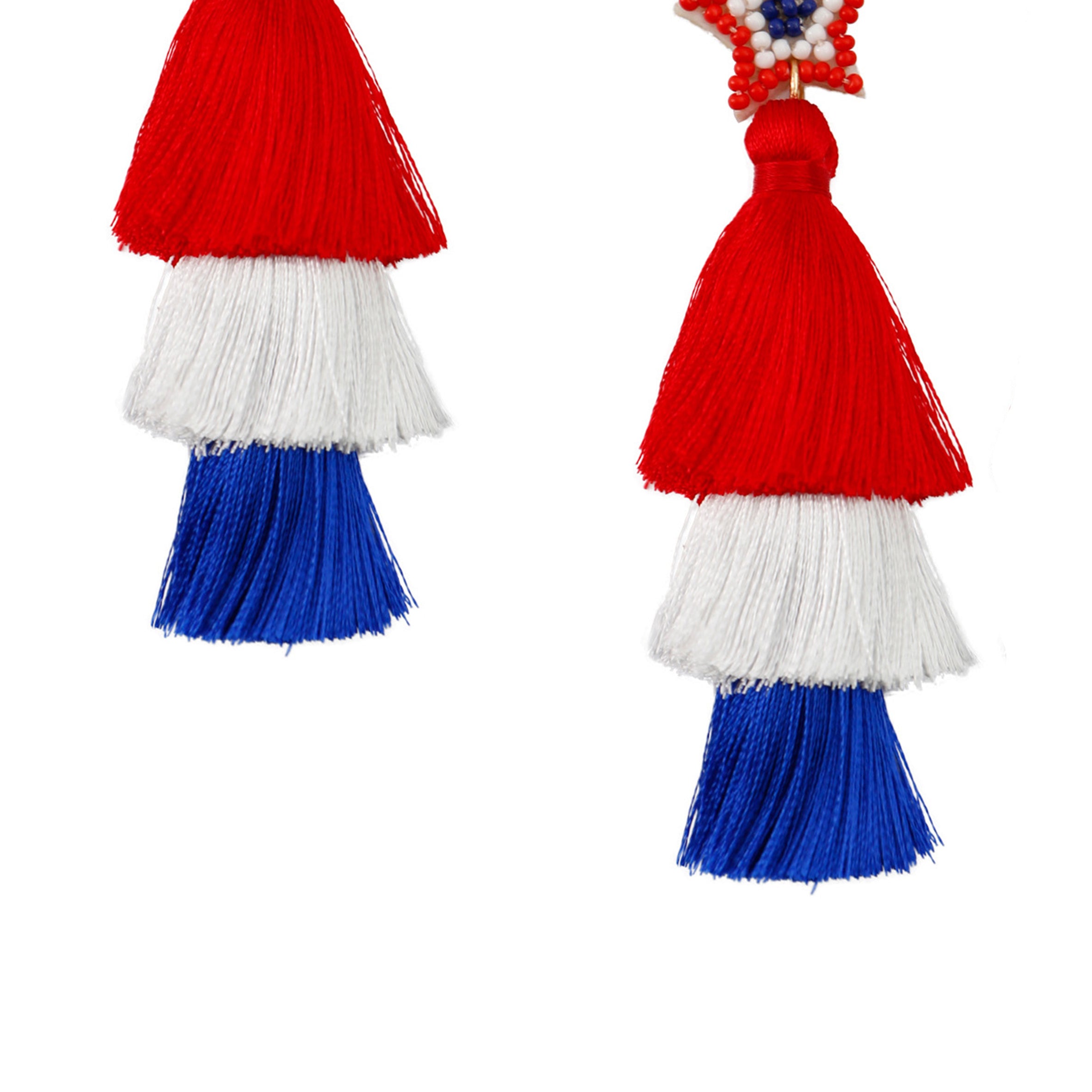 Pendientes con borlas del Día de la Independencia E7844