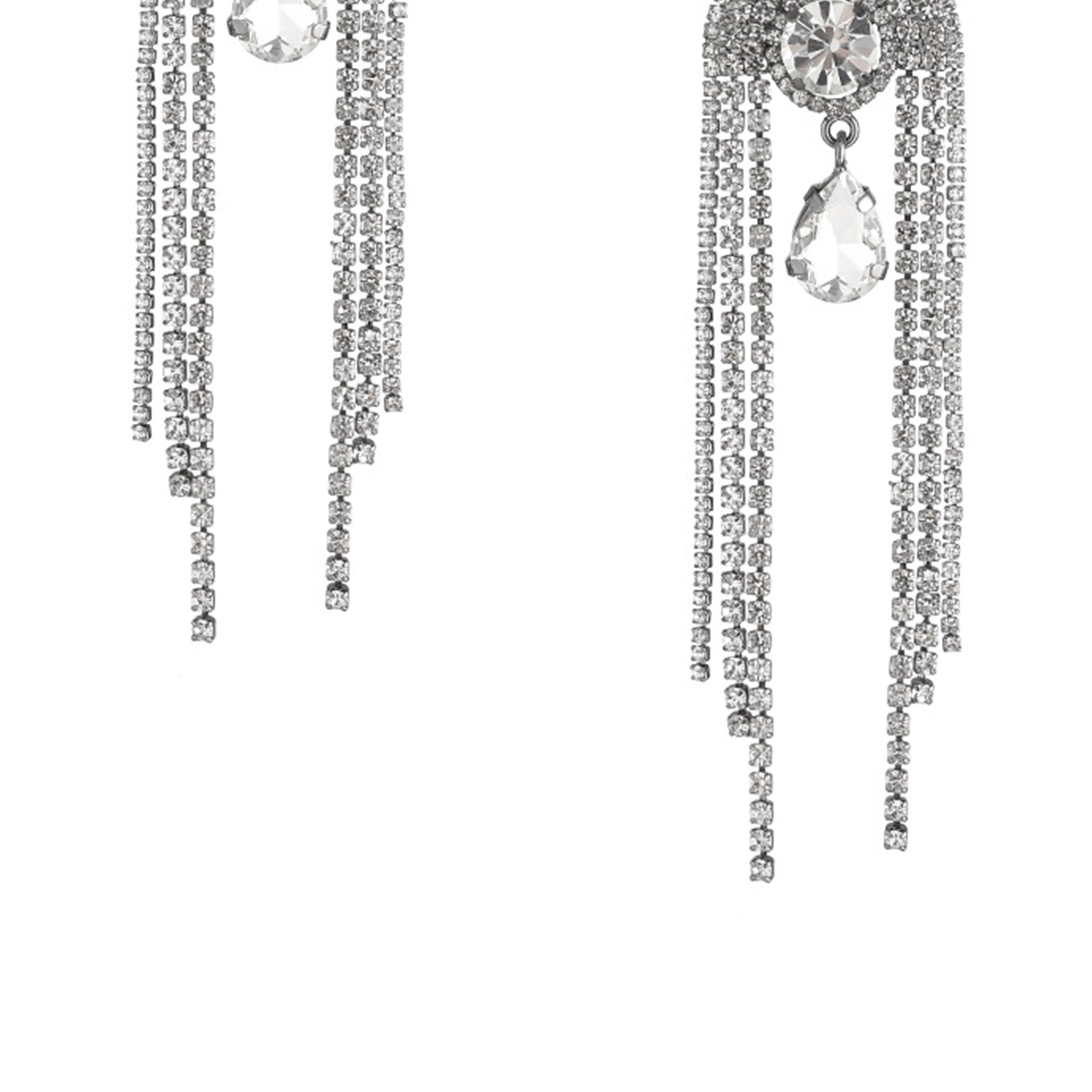 Teardrop Tassel Rhinestone Earrings E7981
