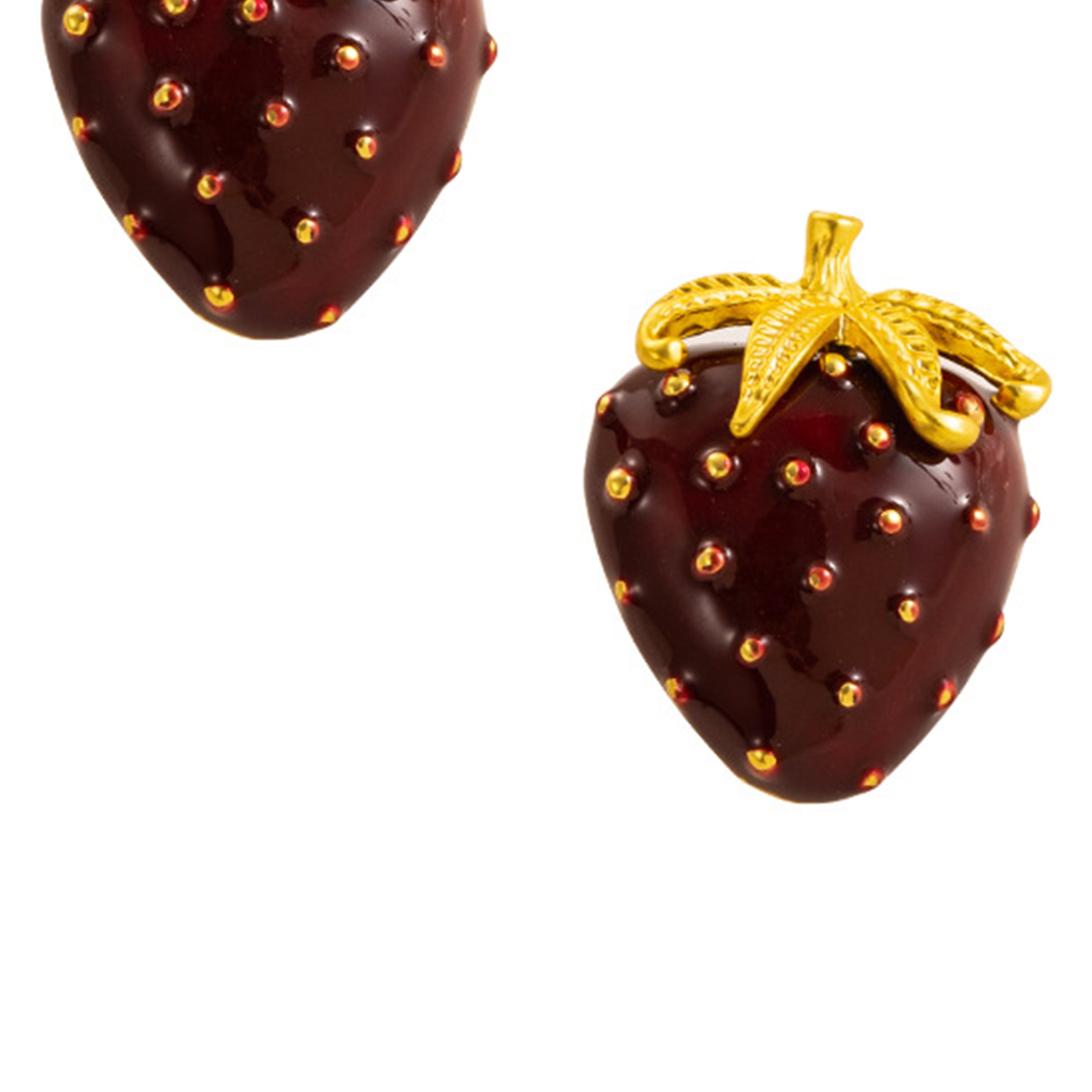 Pendientes de aleación con forma de fresa E8015