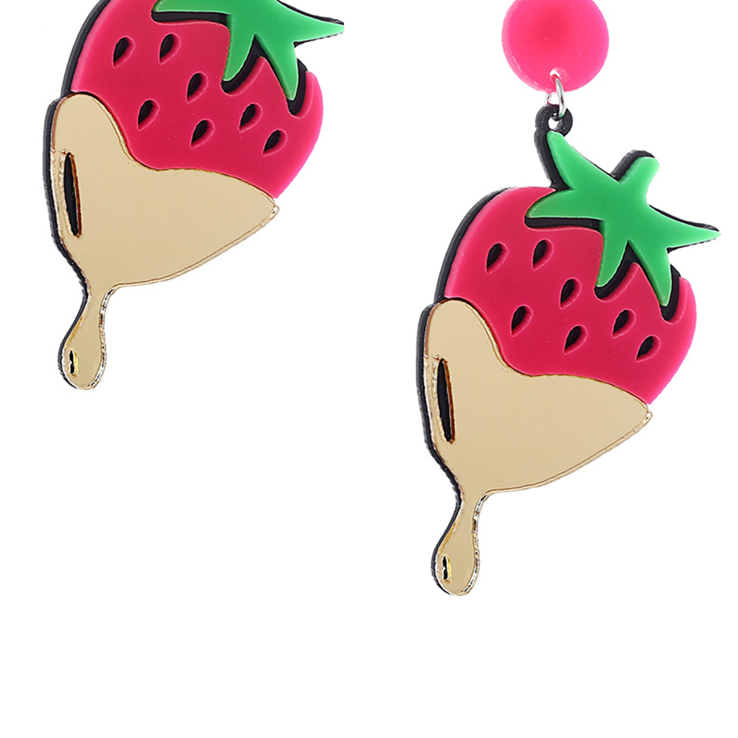 Jam Strawberry Acrylic Earrings E8027