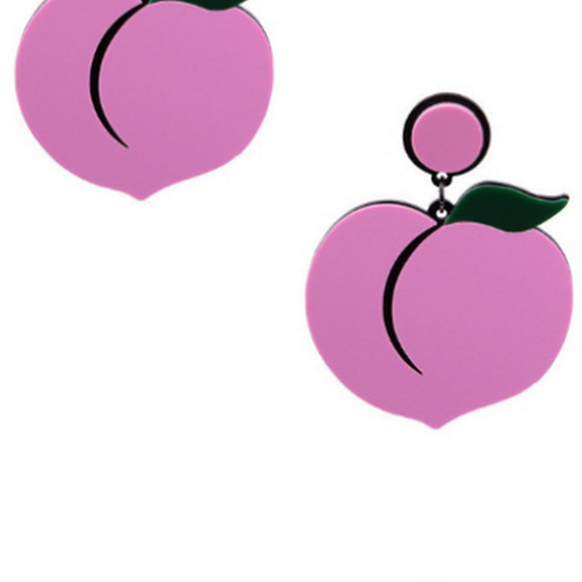 Pendientes acrílicos color melocotón E8028