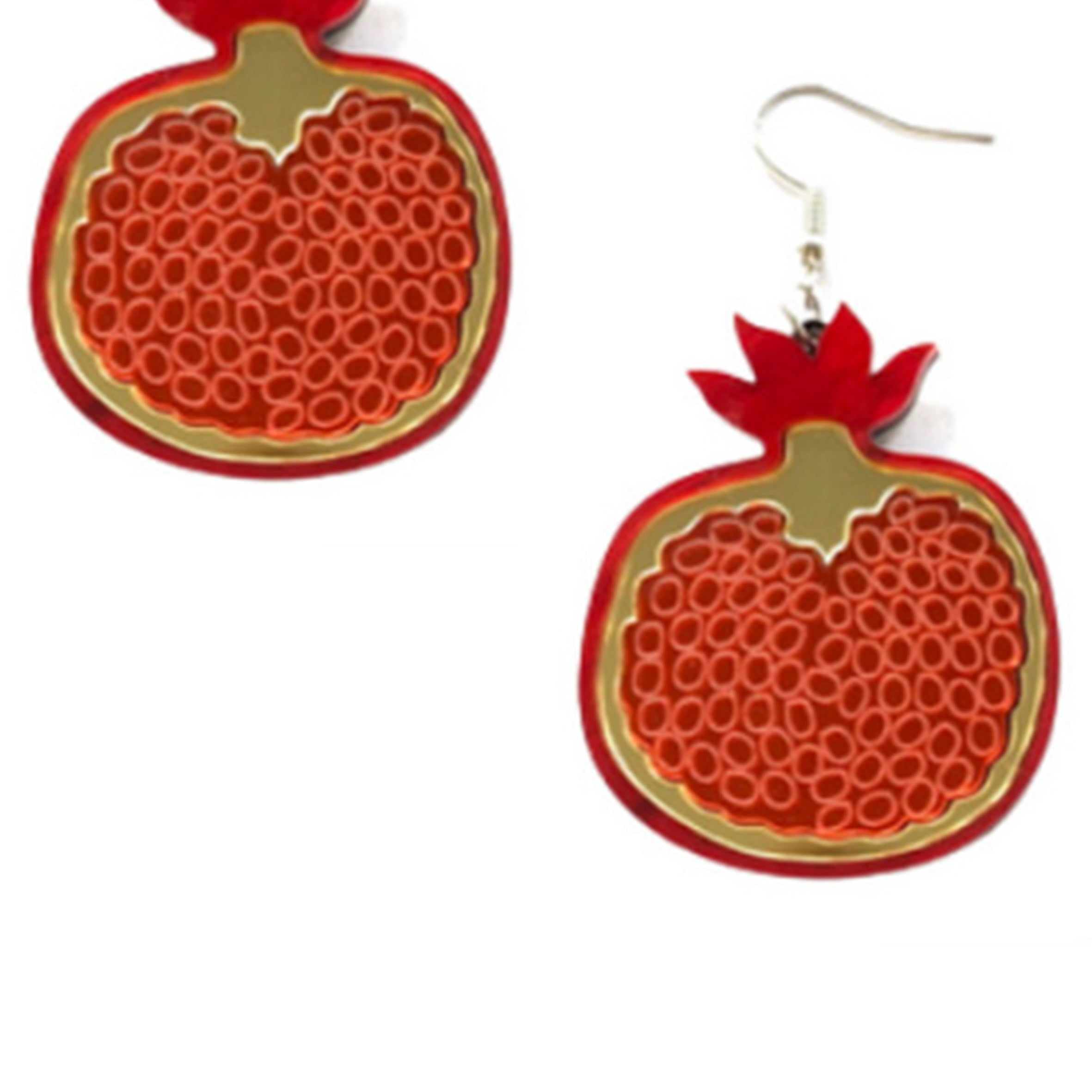 Pomegranate Acrylic Earrings E8029