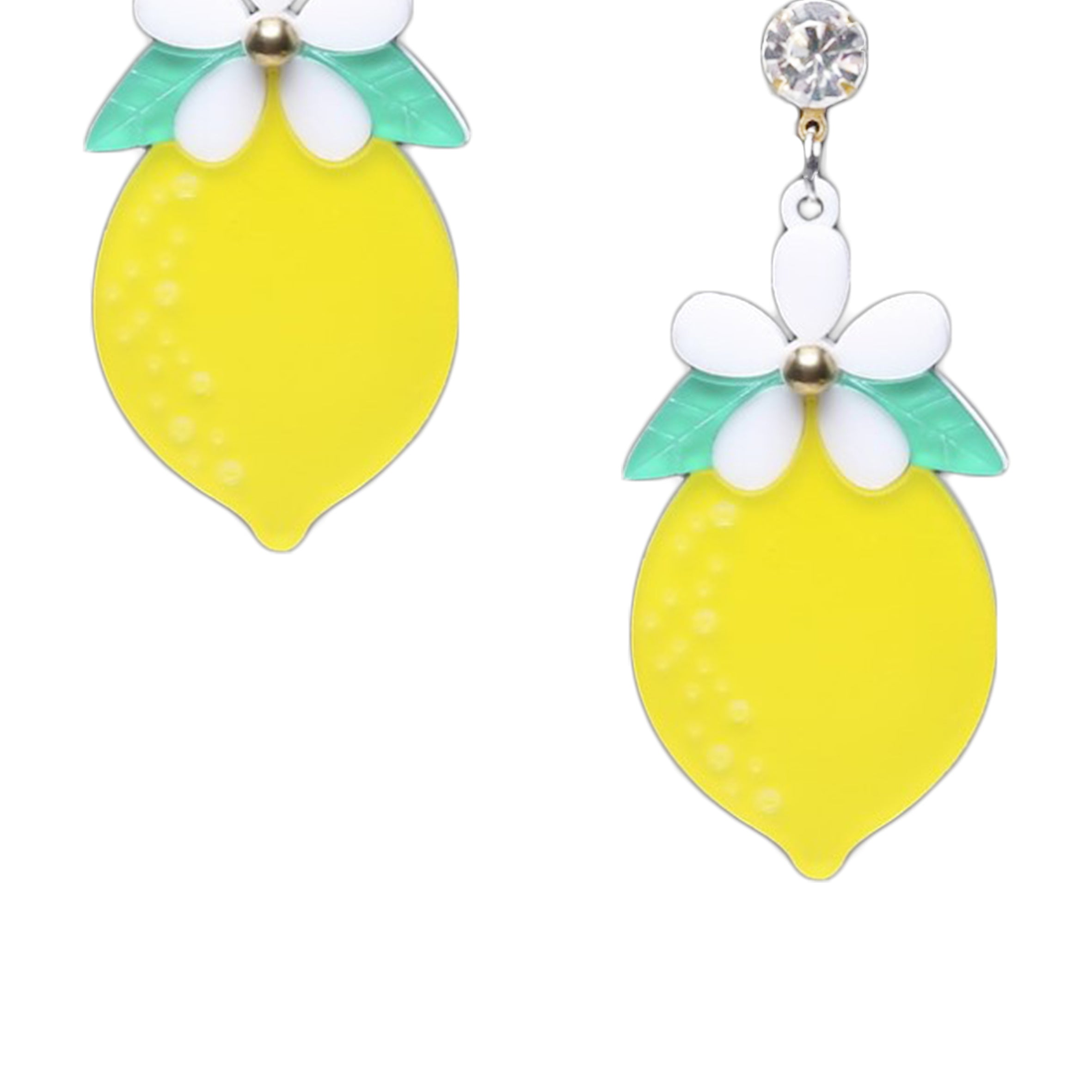 Lemon Acrylic Earrings E8030