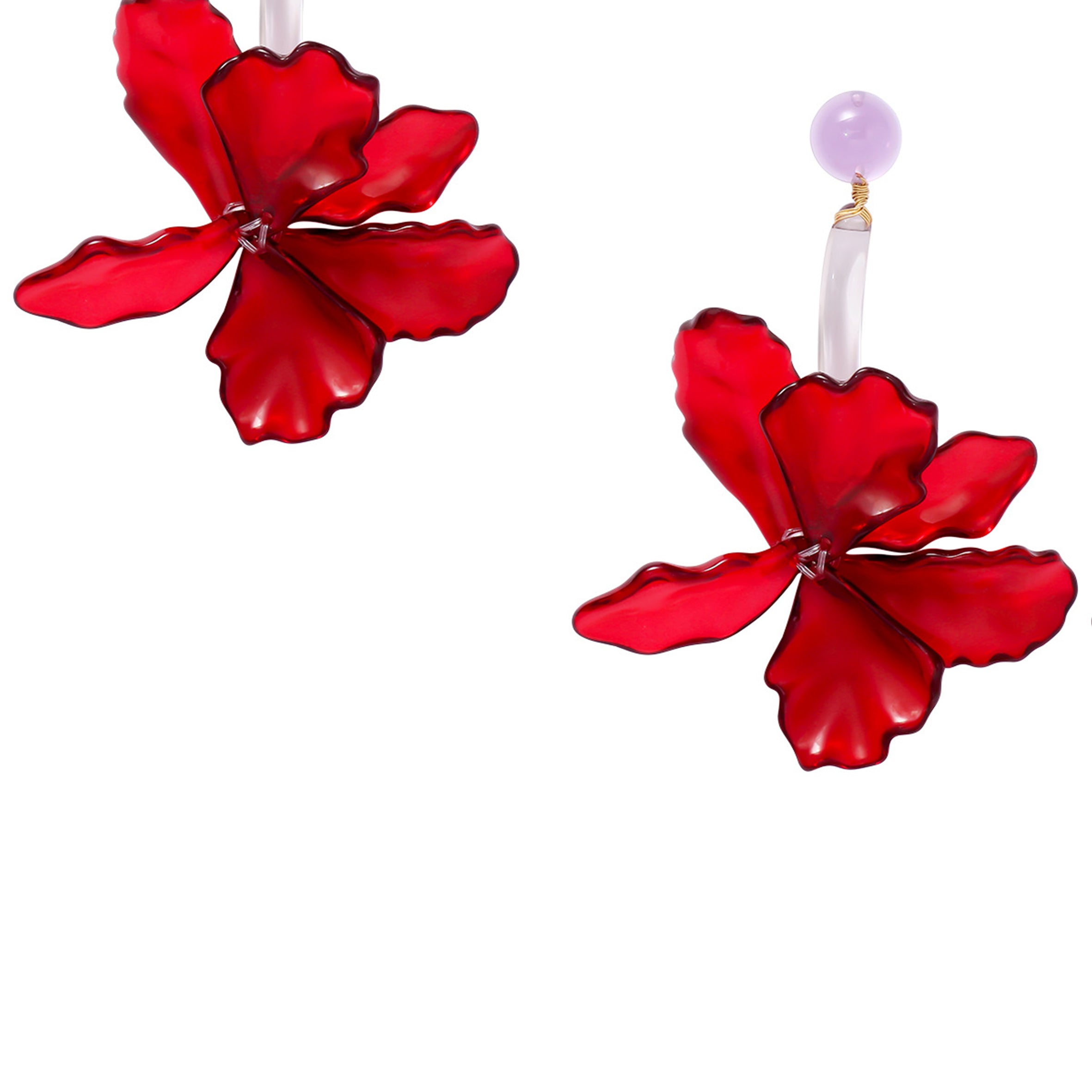 Floral Acrylic Earrings E8113