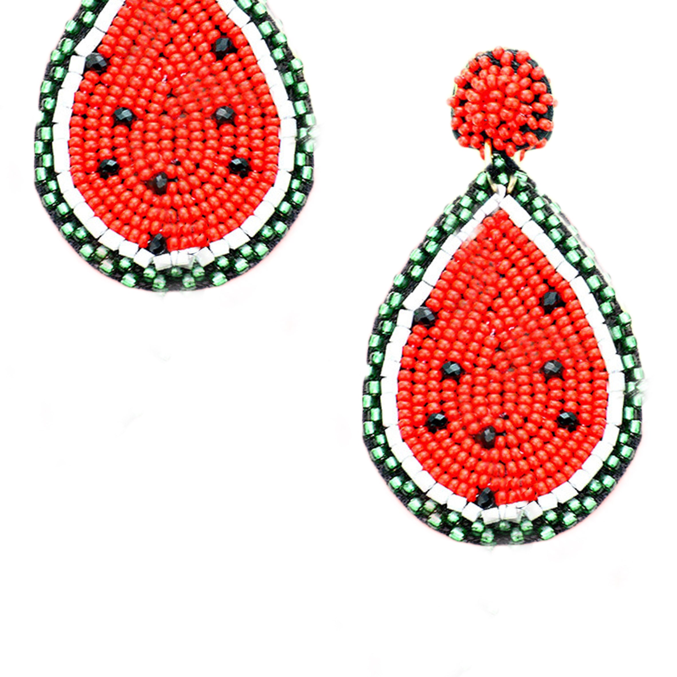 Pendientes de cuentas de semillas de sandía en forma de lágrima E8129