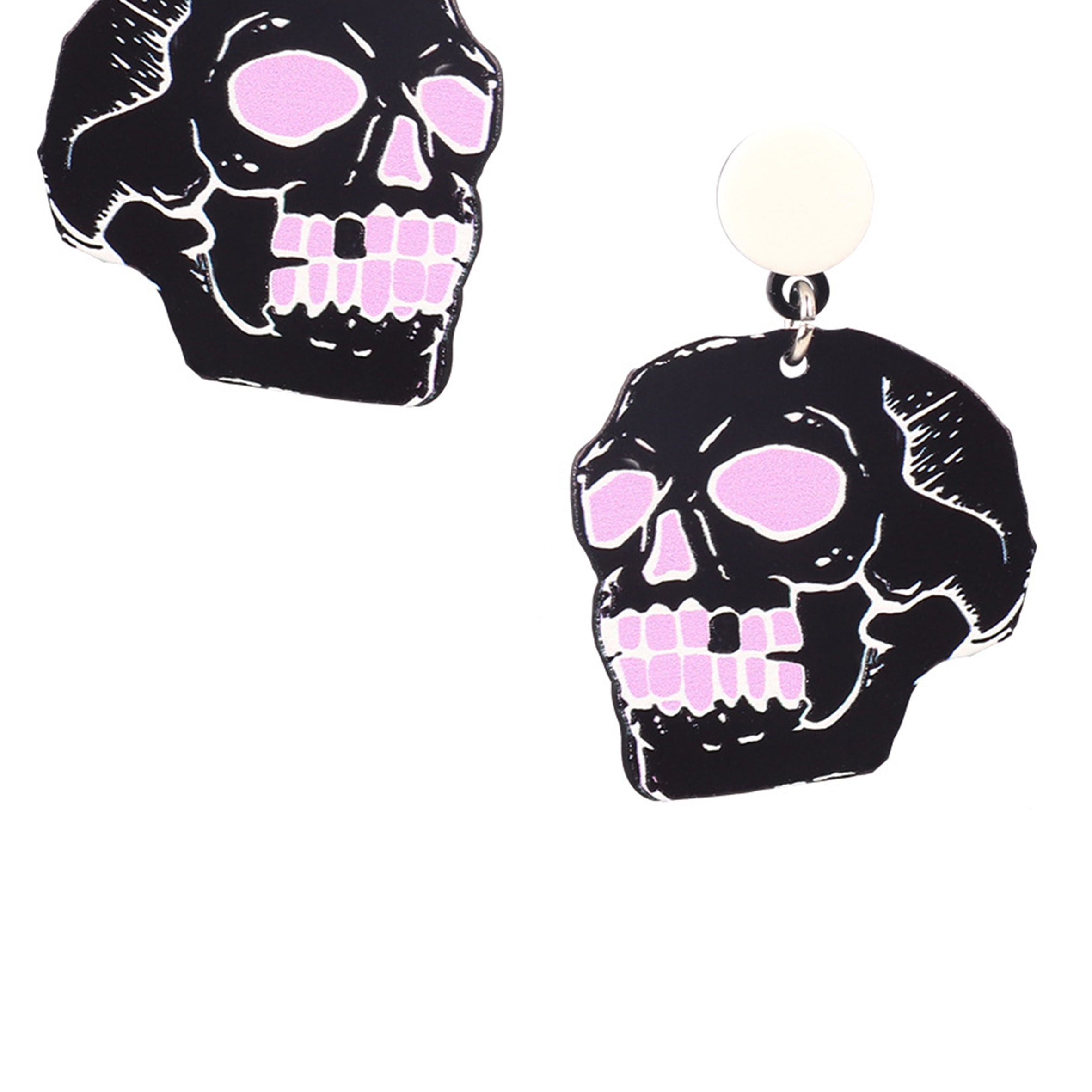 Skull Acrylic Earrings E8164