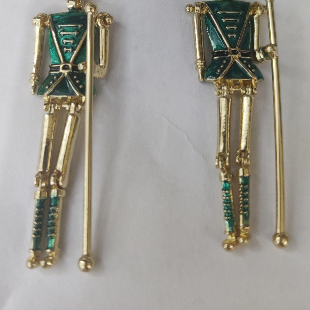 Nutcracker Soldier Alloy Earrings E8170