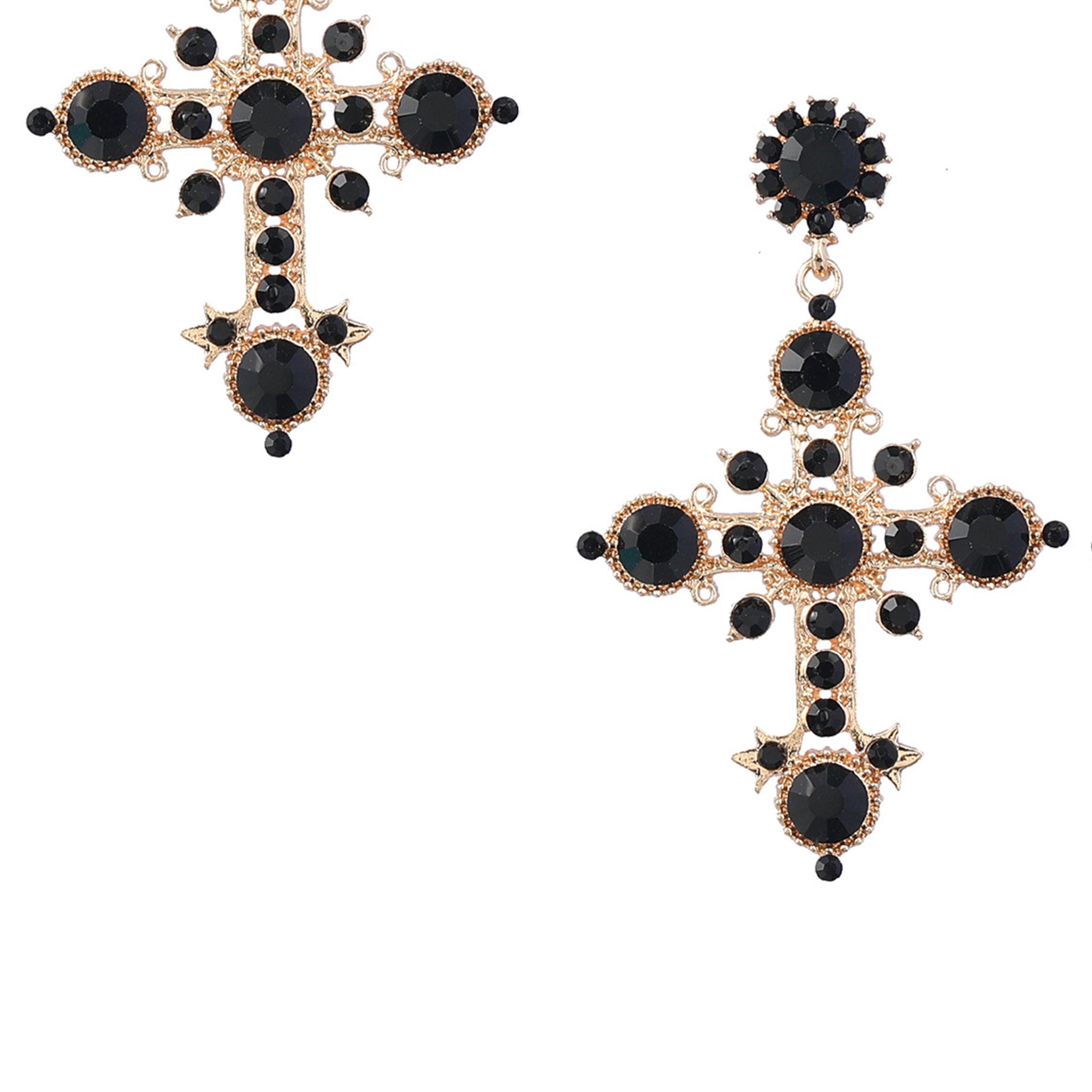 Cross Rhinestone Earrings E8219