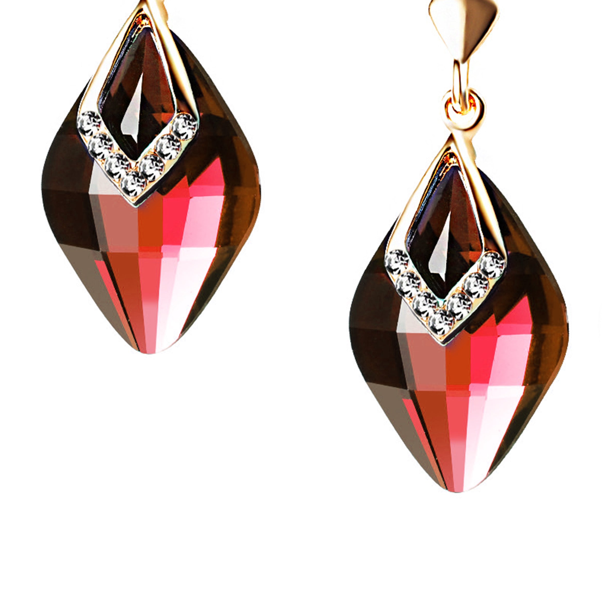 Marquise Rhinestone Clip On Earrings E8299