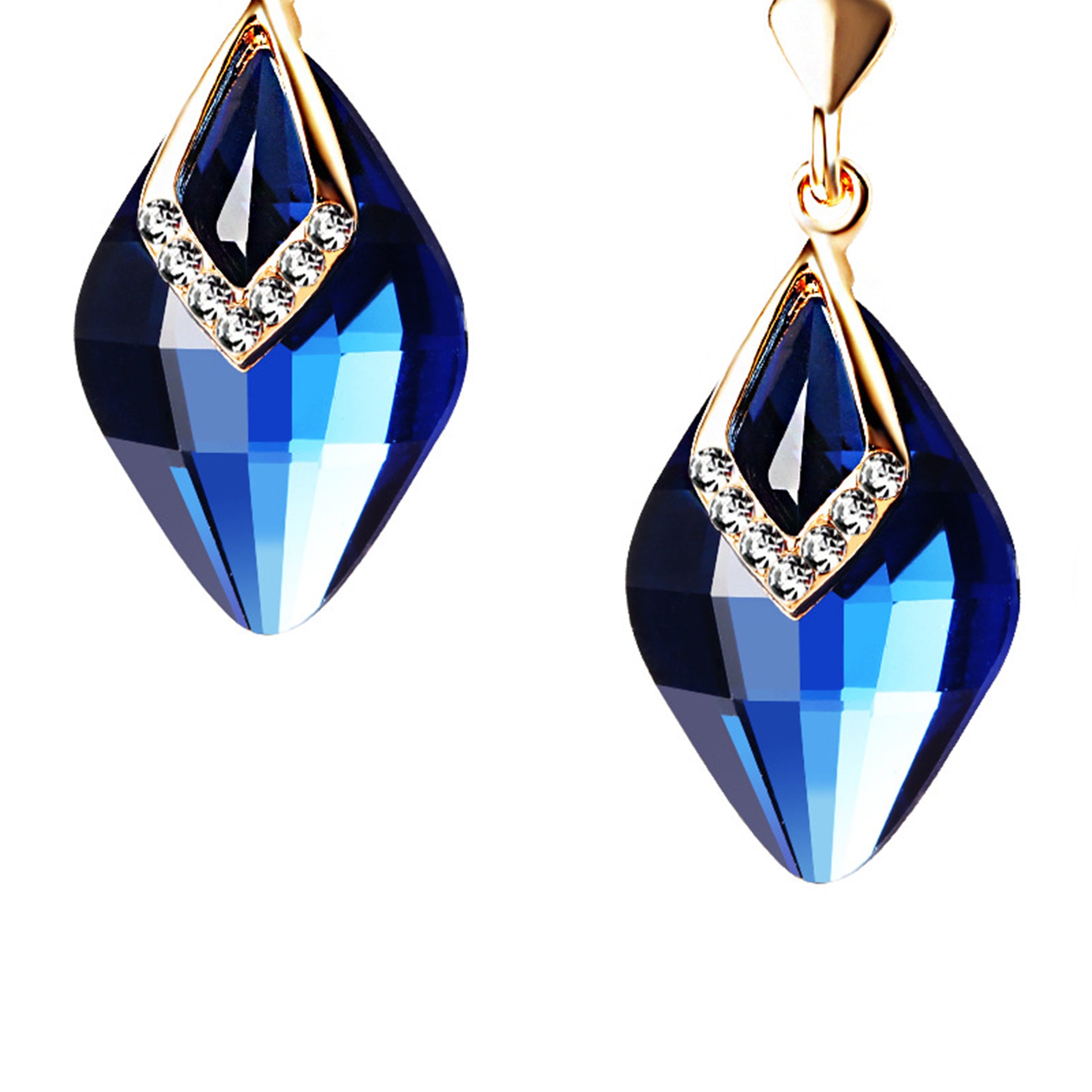 Marquise Rhinestone Clip On Earrings E8299